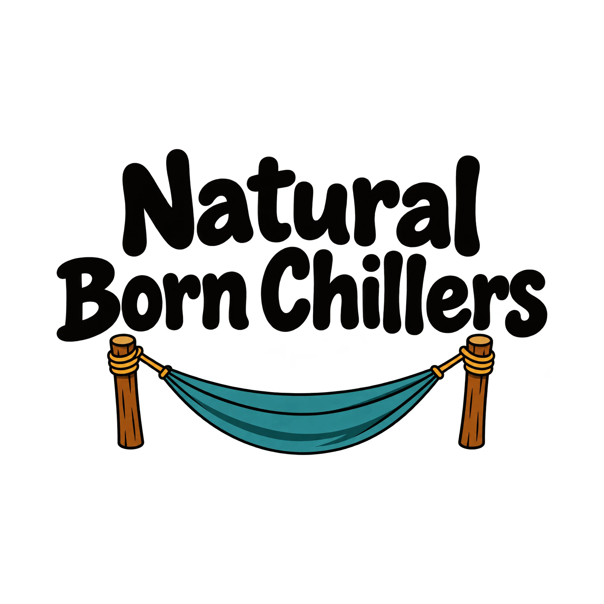 Bügelbild Natural Born Chillers, Lustiger Shirt Spruch als Grafik auf weißem Hintergrund (BB015862)
