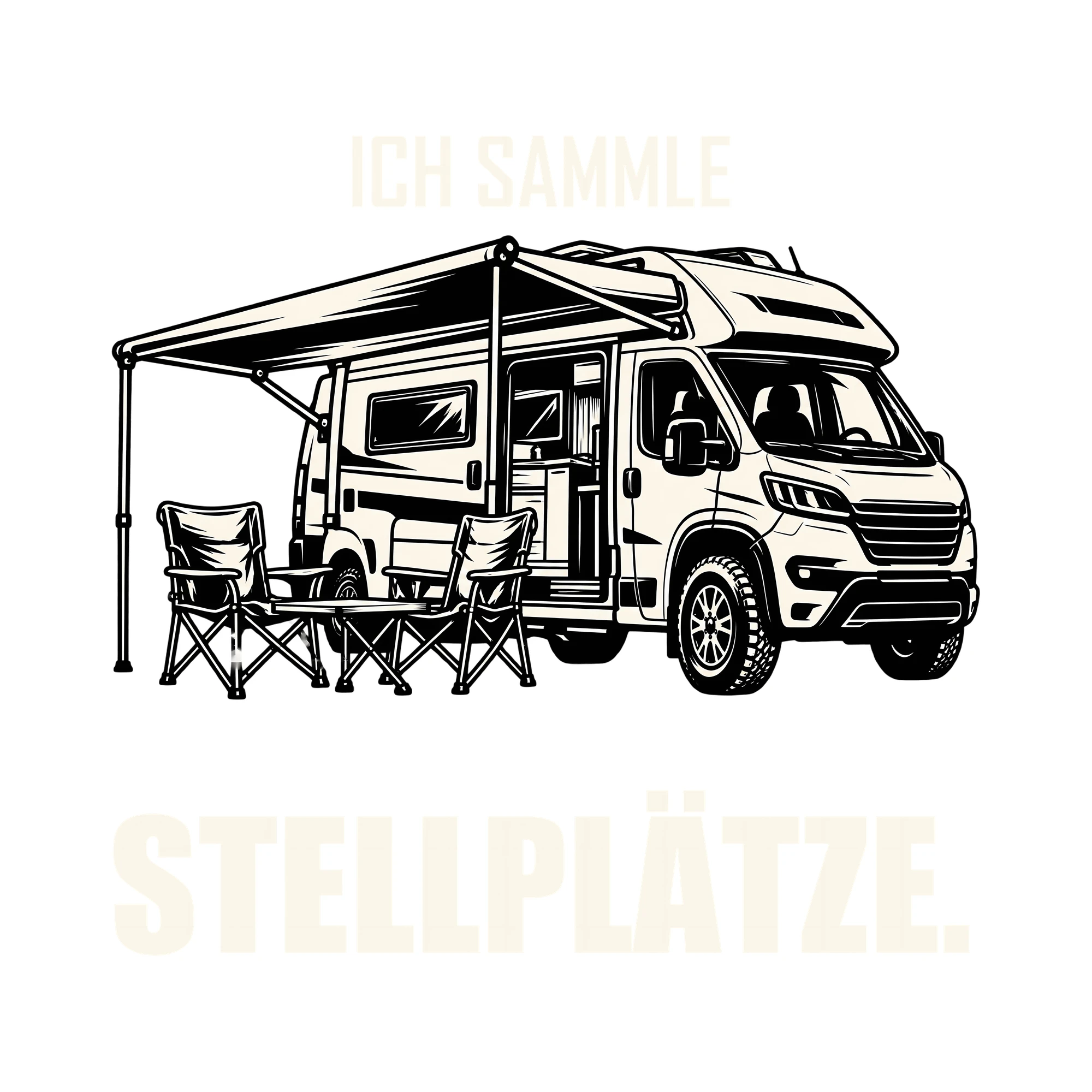 Bügelbild ICH SAMMLE STELLPLÄTZE. als Grafik auf weißem Hintergrund (BB012753)