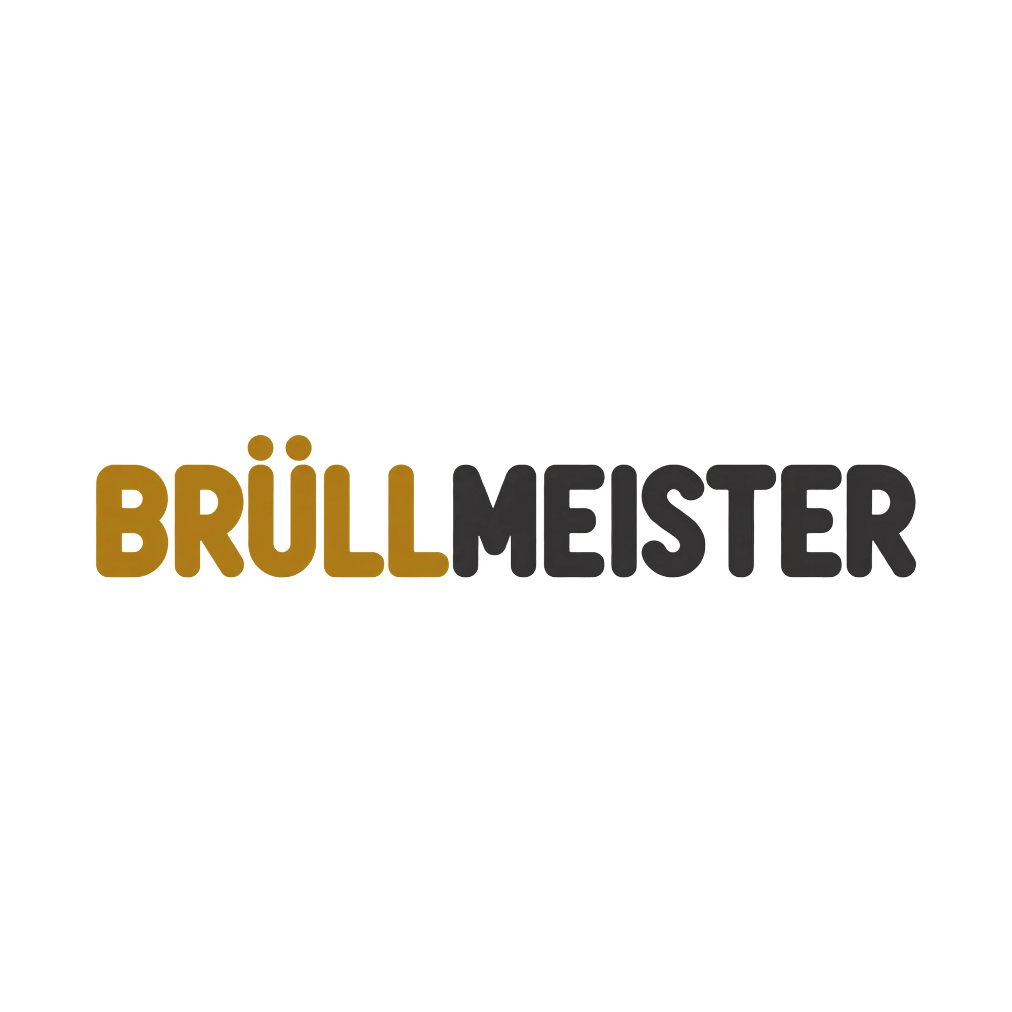 Bügelbild BRÜLLMEISTER als Grafik auf weißem Hintergrund (BB021236)