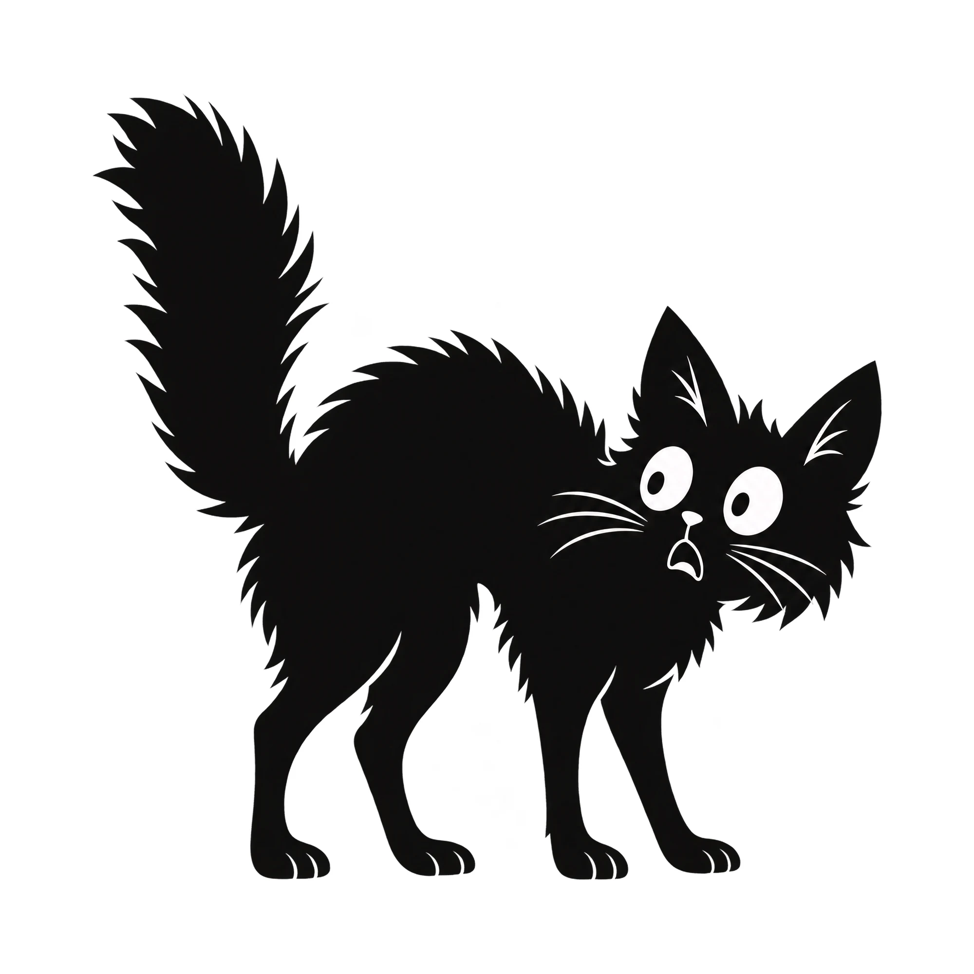 Bügelbild Boo Cat, Tiere Shirt Motiv als Grafik auf weißem Hintergrund (BB016123)