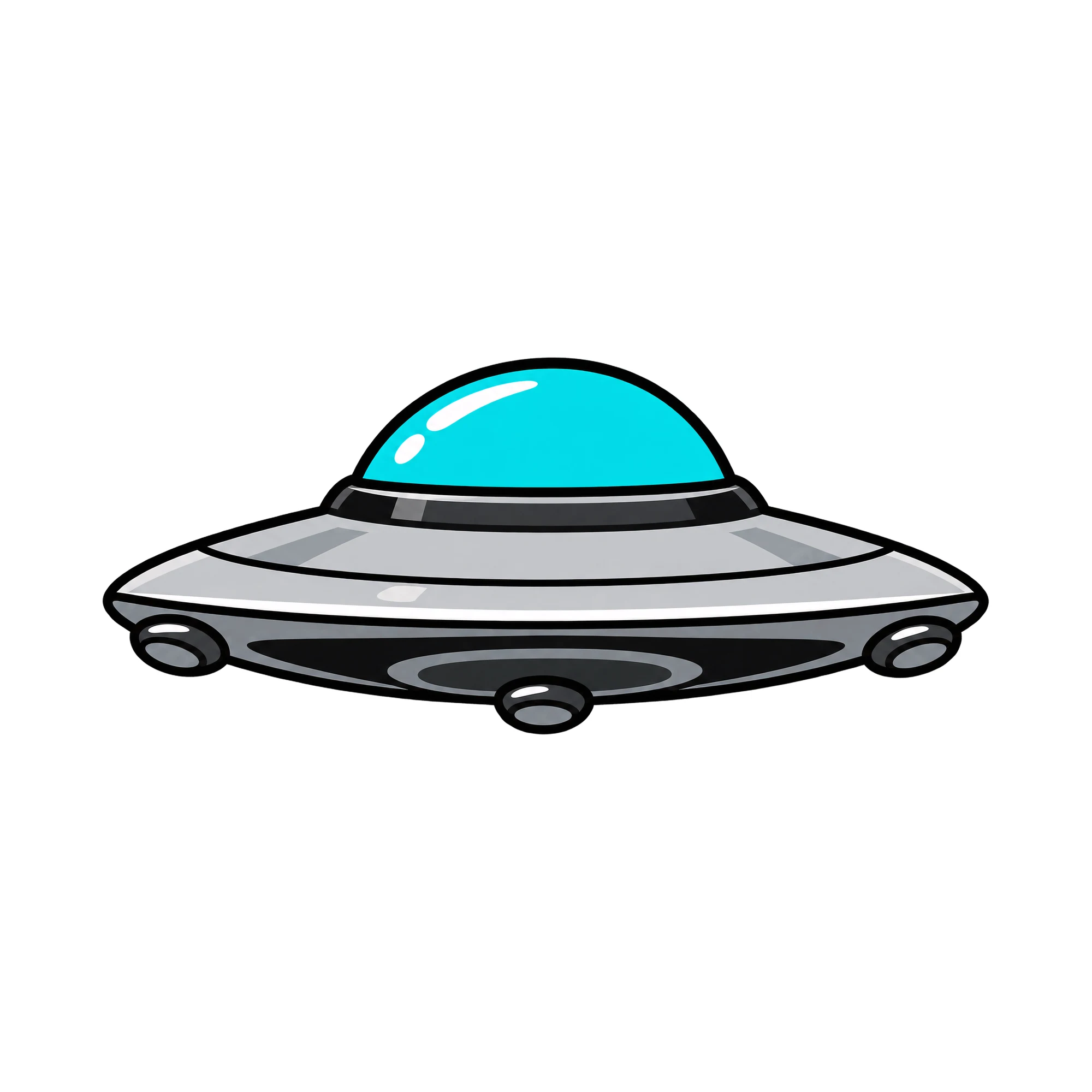 Bügelbild UFO, Lustiger Shirt Motiv als Grafik auf weißem Hintergrund (BB015728)