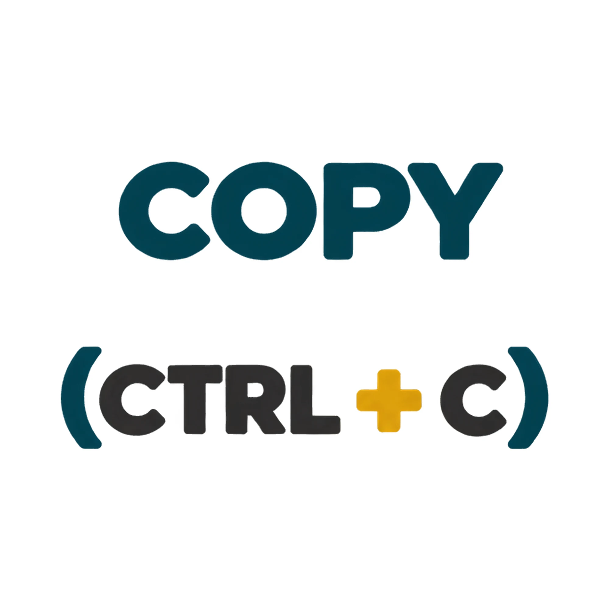 Bügelbild COPY (CTRL + C) als Grafik auf weißem Hintergrund (BB021244)