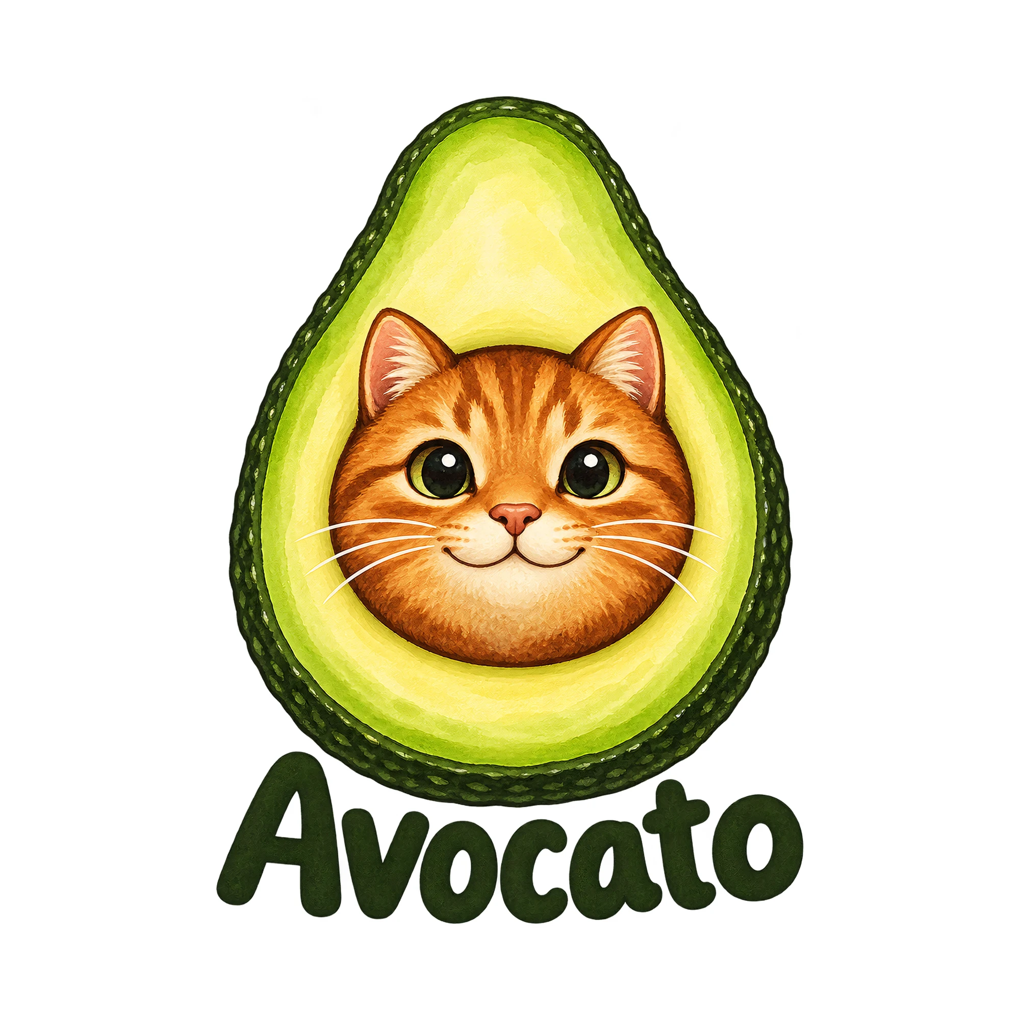 Bügelbild Avocato, Tiere Shirt Spruch als Grafik auf weißem Hintergrund (BB016159)