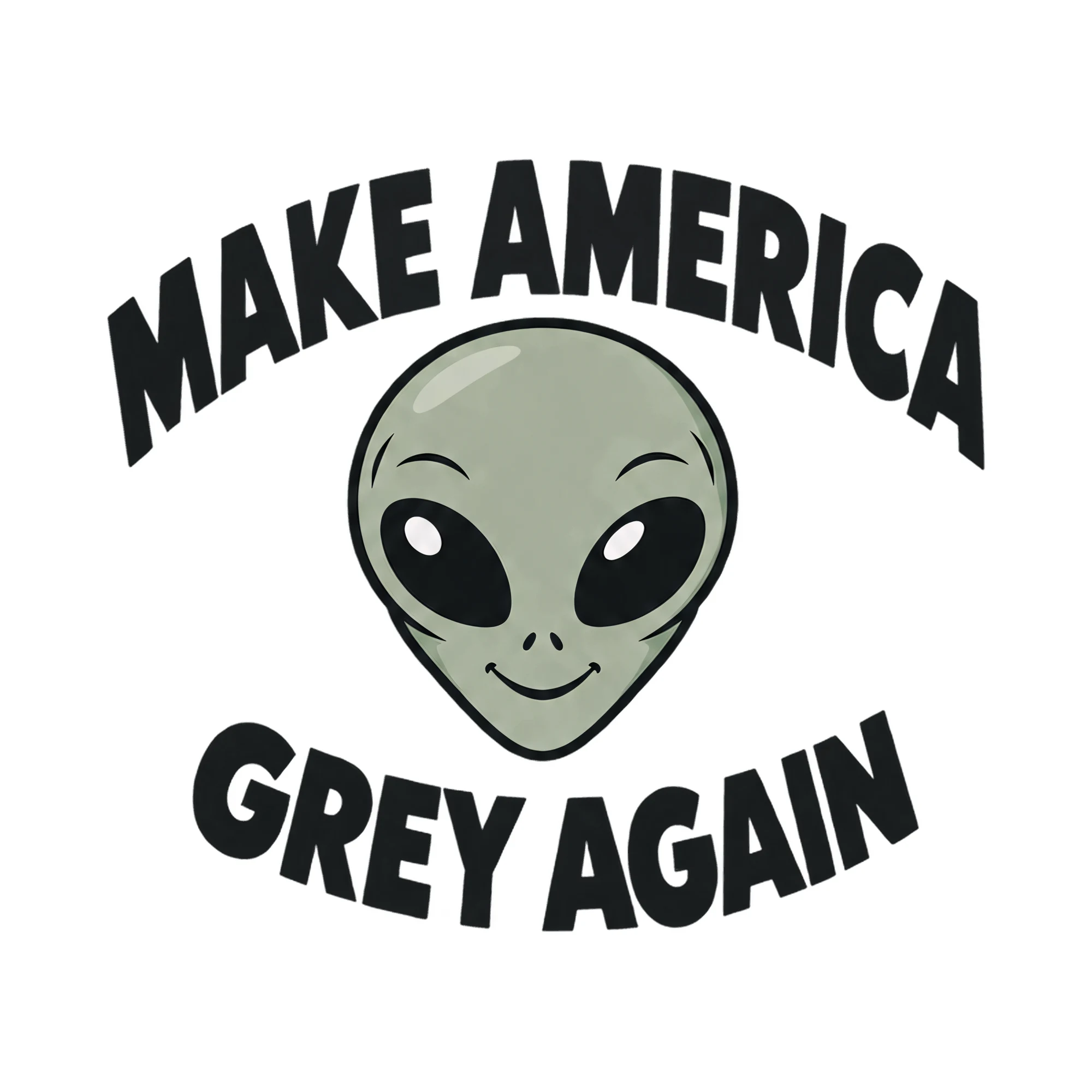 Bügelbild Make America Grey Again, Lustiger Shirt Spruch als Grafik auf weißem Hintergrund (BB017345)