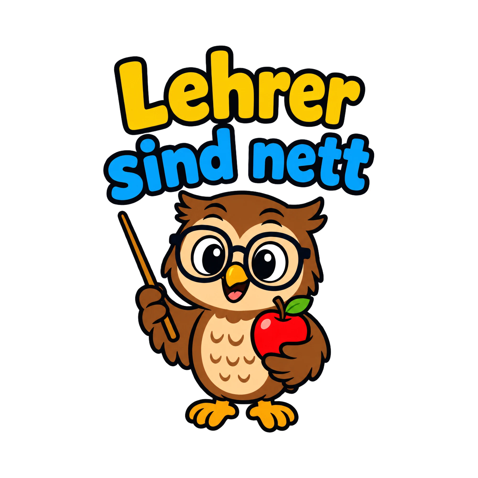 Bügelbild Lehrer sind nett als Grafik auf weißem Hintergrund (BB018738)