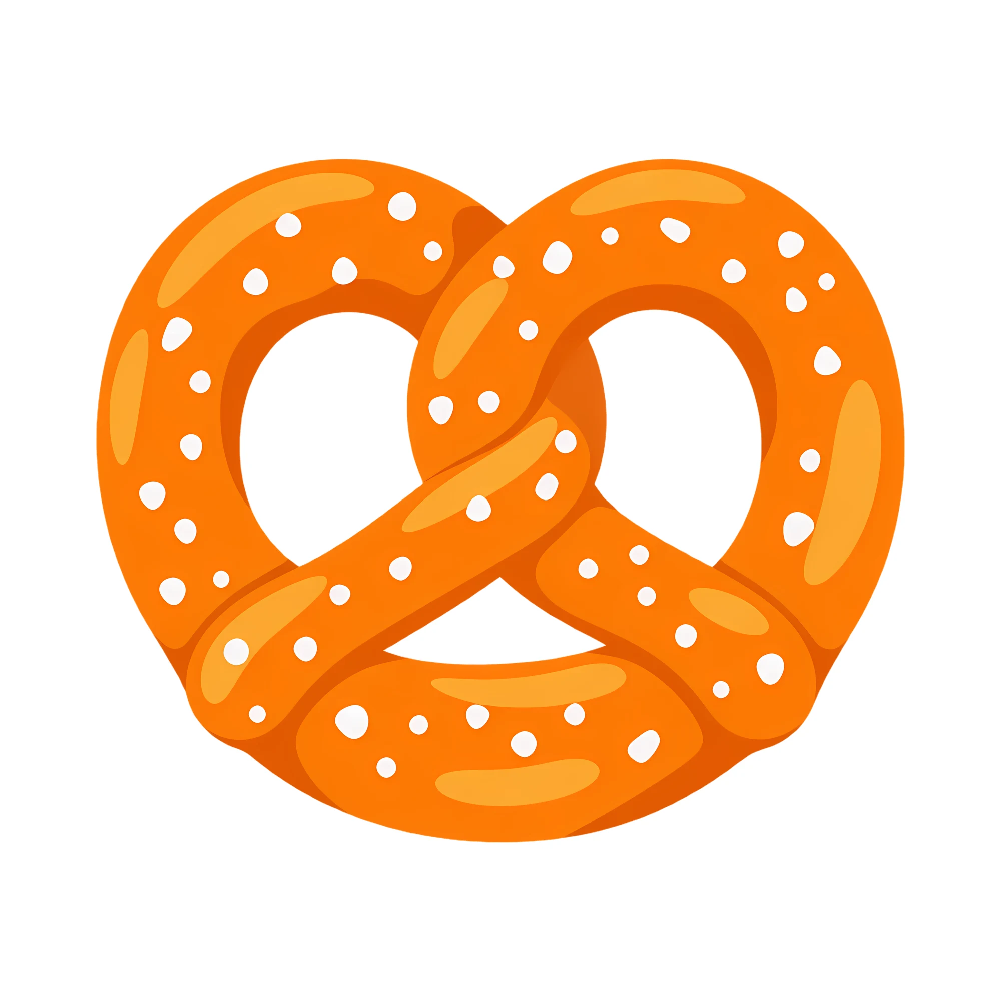 Bügelbild Brezel mit Salz als Grafik auf weißem Hintergrund (BB014733)