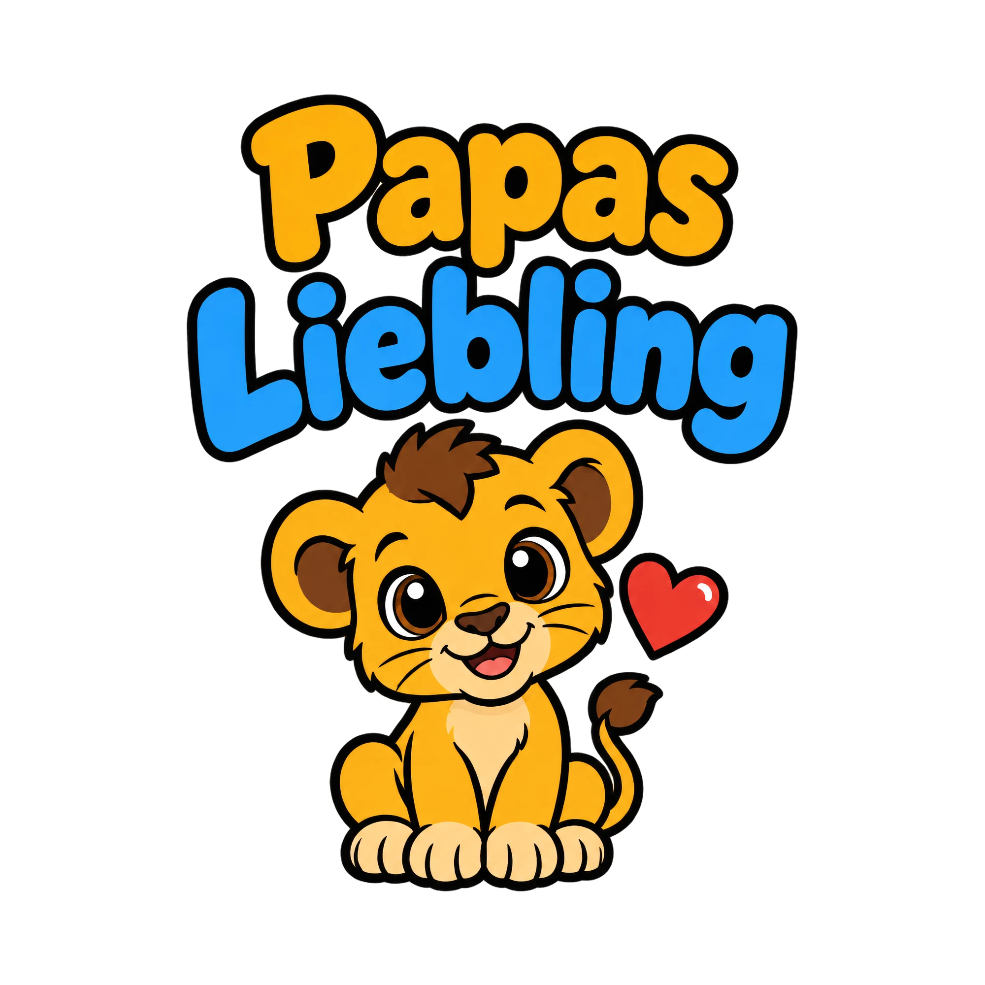 Bügelbild Papas Liebling als Grafik auf weißem Hintergrund (BB018704)