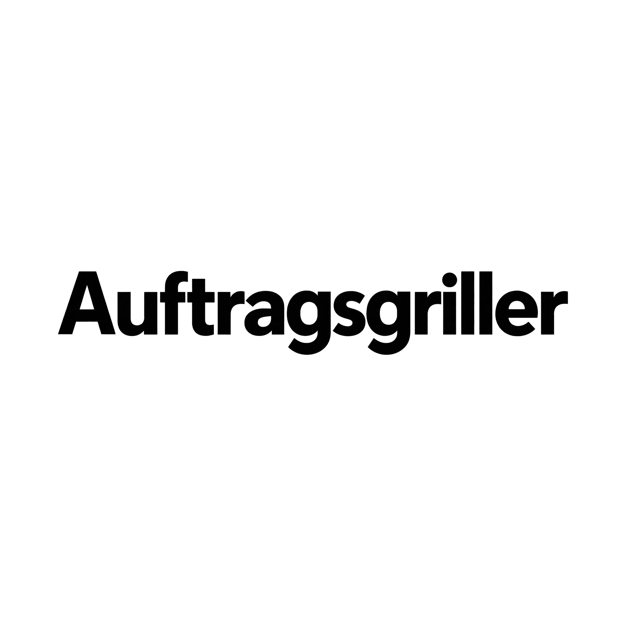 Bügelbild Auftragsgriller, Küchen Spruch Bügelbild als Grafik auf weißem Hintergrund (BB015050)