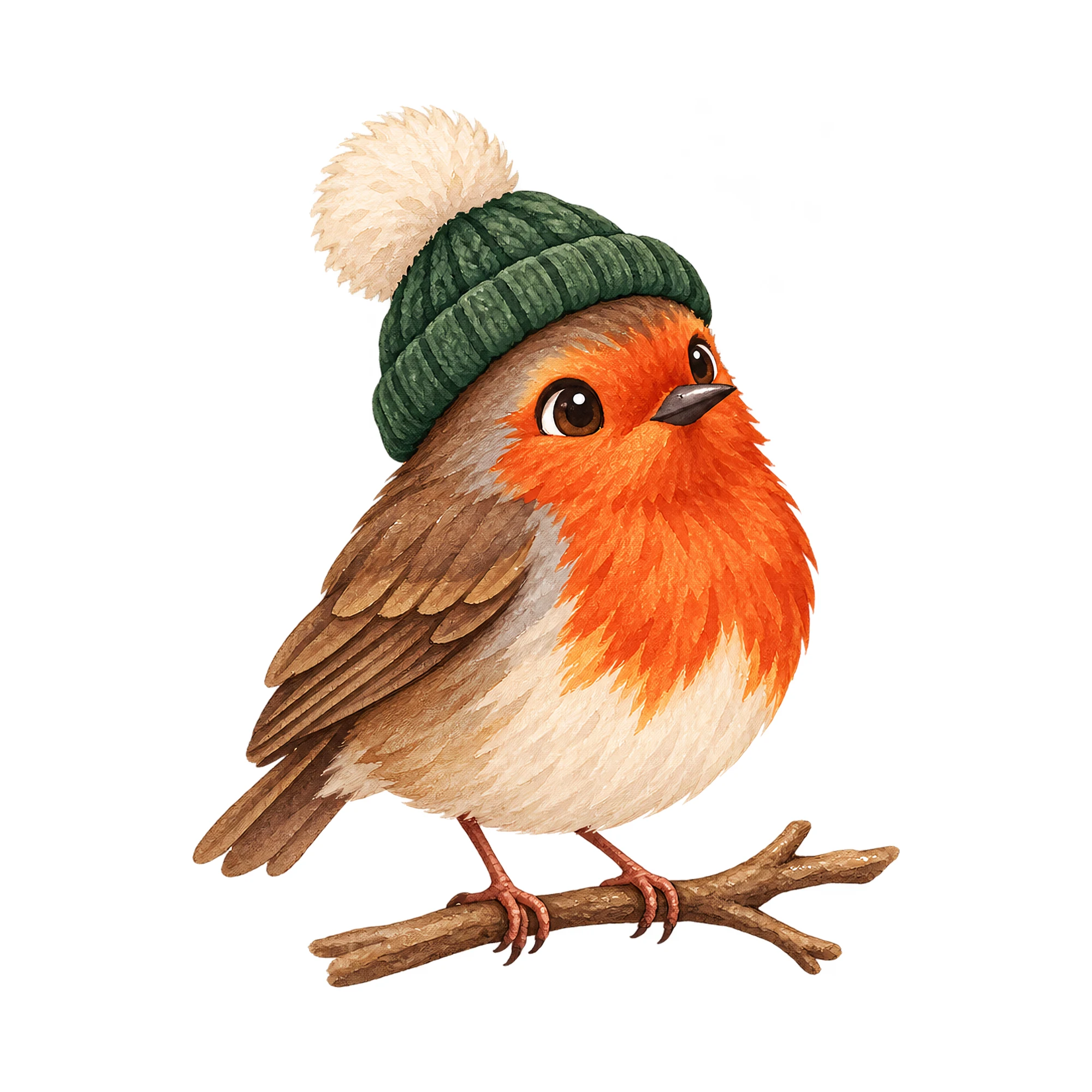 Bügelbild Weihnachten Vogel, Weihnachten Shirt Motiv als Grafik auf weißem Hintergrund (BB014842)