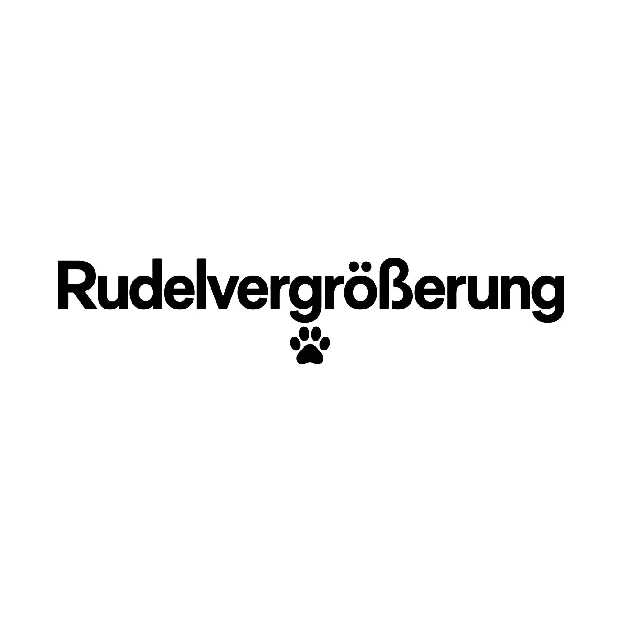 Bügelbild Rudelvergrößerung, Hobby Shirt Spruch als Grafik auf weißem Hintergrund (BB015257)