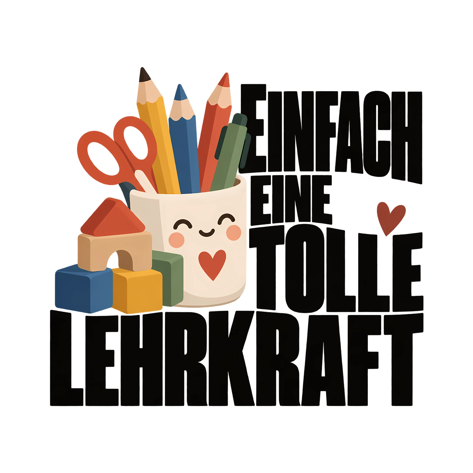 Bügelbild Einfach eine tolle Lehrkraft als Grafik auf weißem Hintergrund (BB011600)