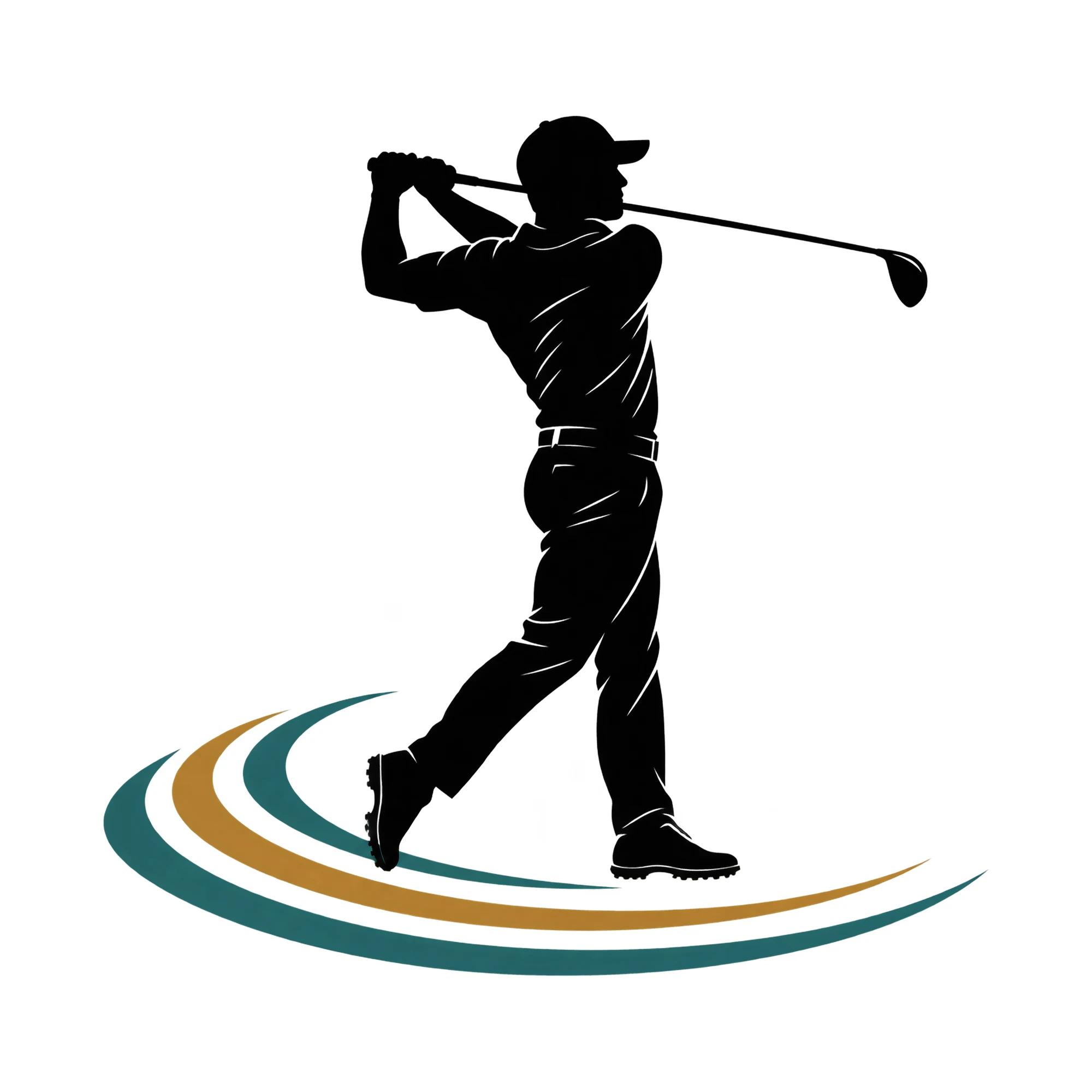 Bügelbild Retro Golf, Lustiger Shirt Motiv als Grafik auf weißem Hintergrund (BB015594)