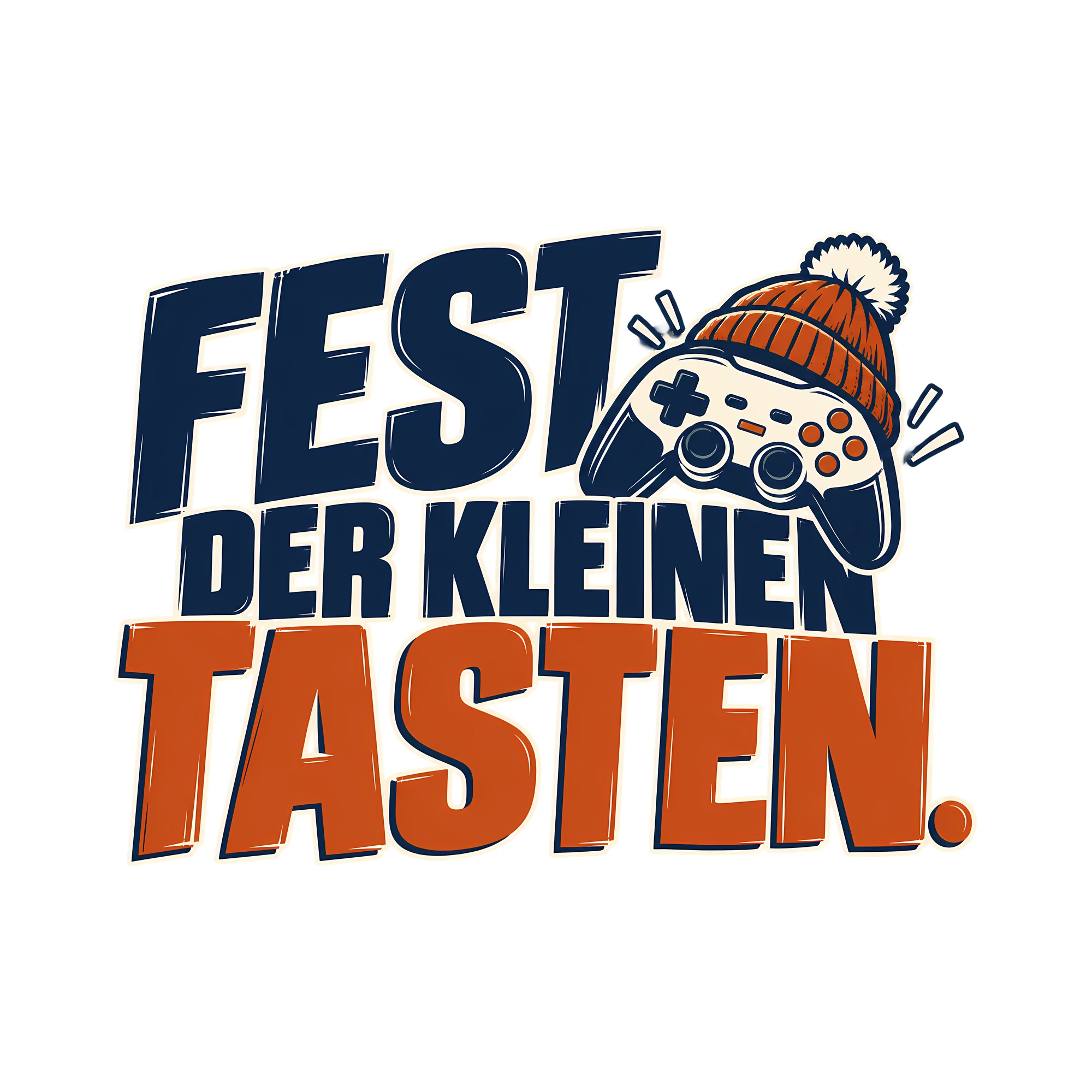 Bügelbild FEST DER KLEINEN TASTEN. als Grafik auf weißem Hintergrund (BB012795)