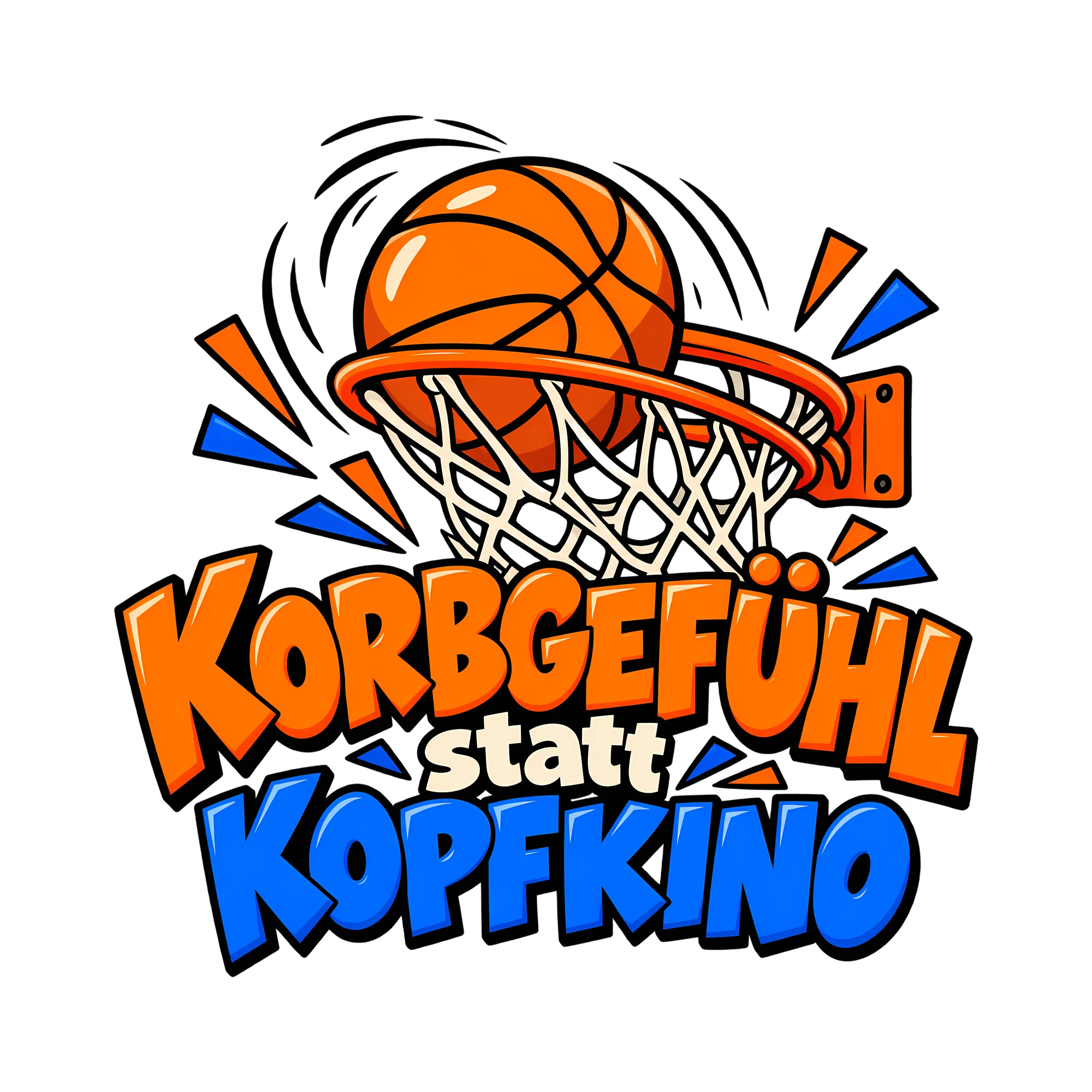 Bügelbild Korbgefühl statt Kopfkino als Grafik auf weißem Hintergrund (BB013842)