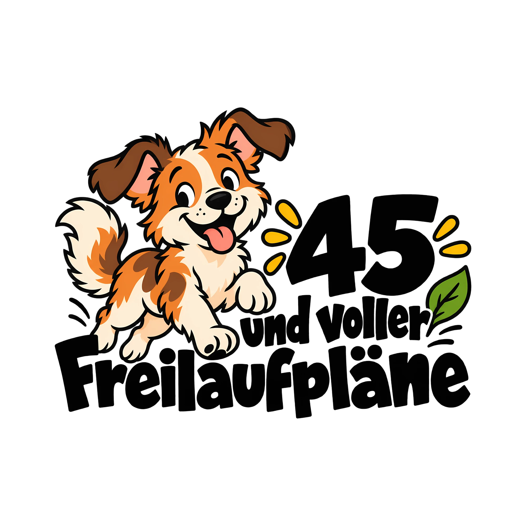 Bügelbild 45 und voller Freilaufpläne als Grafik auf weißem Hintergrund (BB013801)