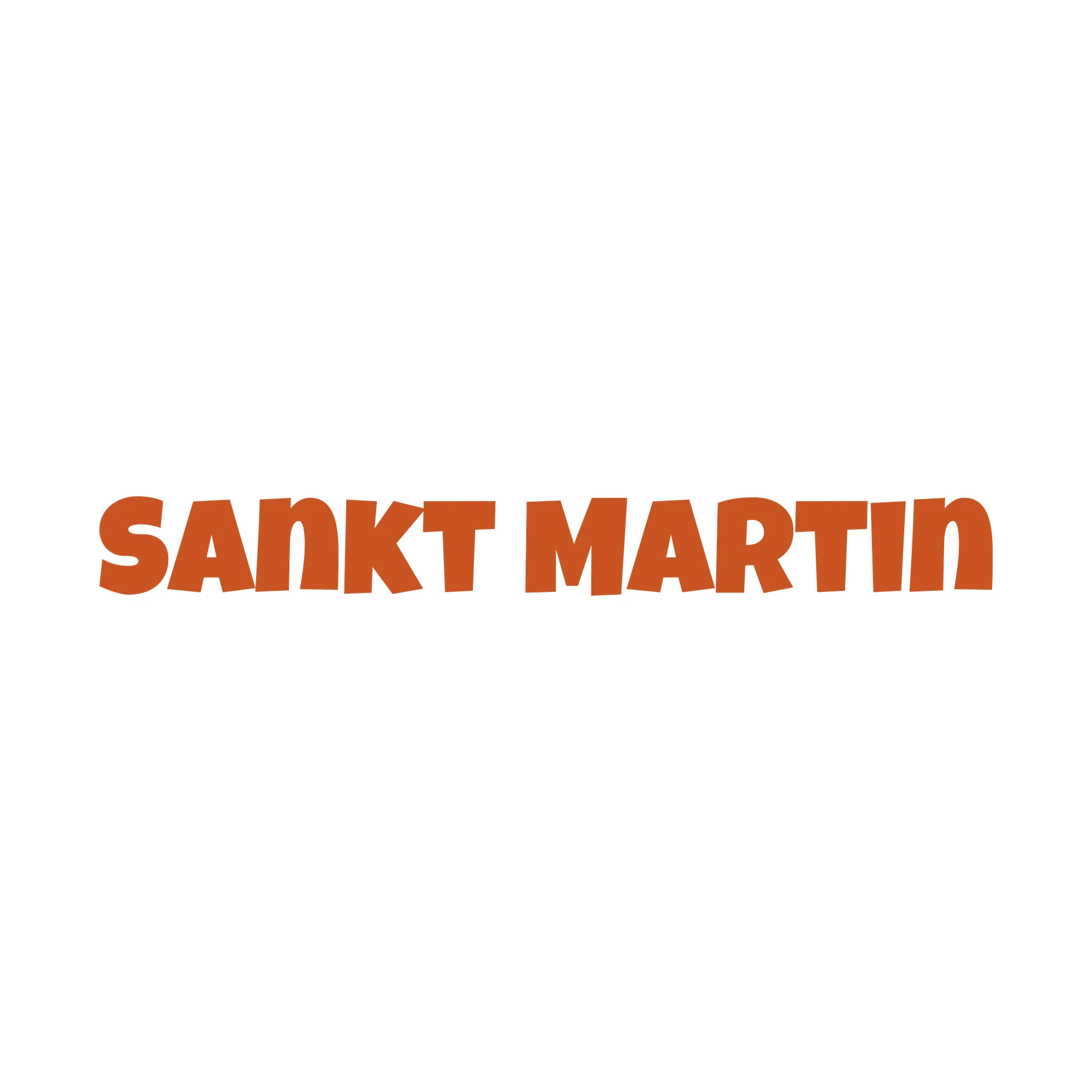 Bügelbild Schriftzug Sankt Martin als Grafik auf weißem Hintergrund (BB010305)