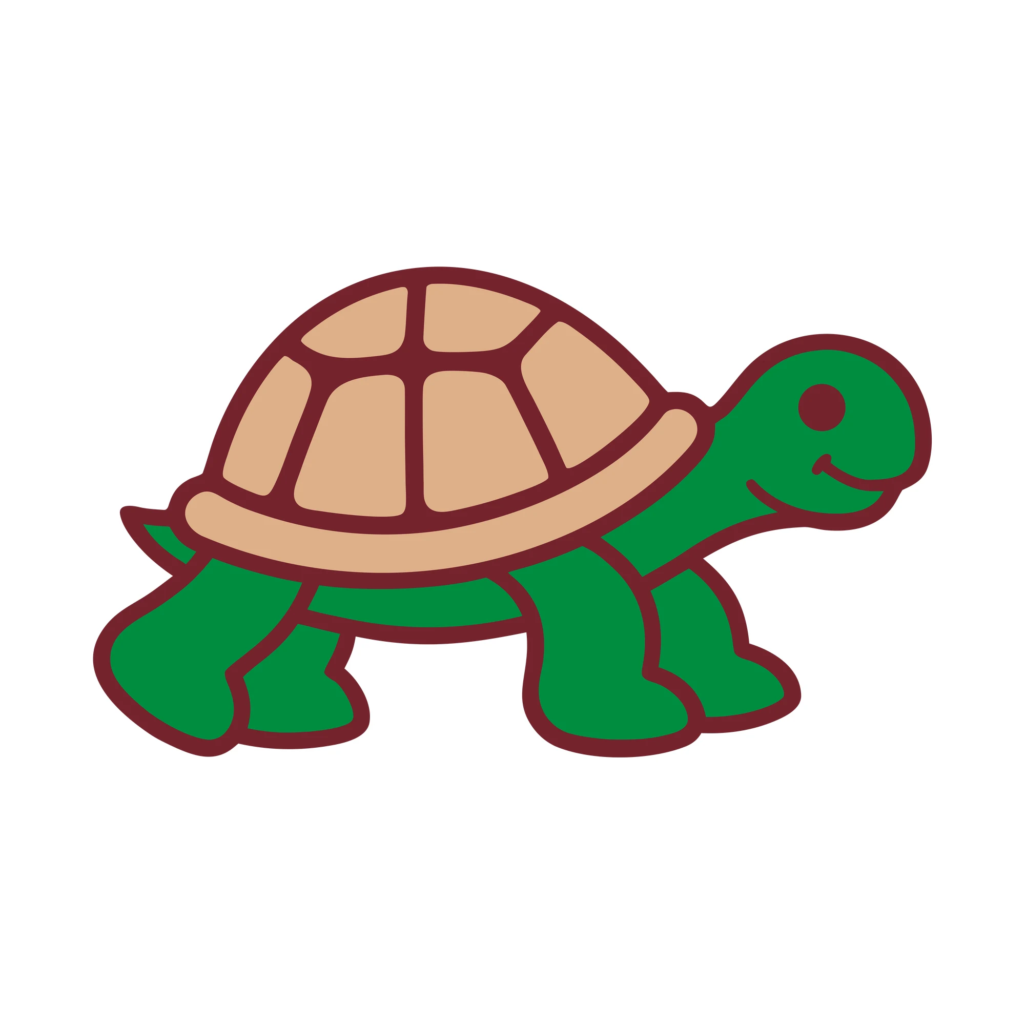Bügelbild Schildkröte als Grafik auf weißem Hintergrund (BB010335)