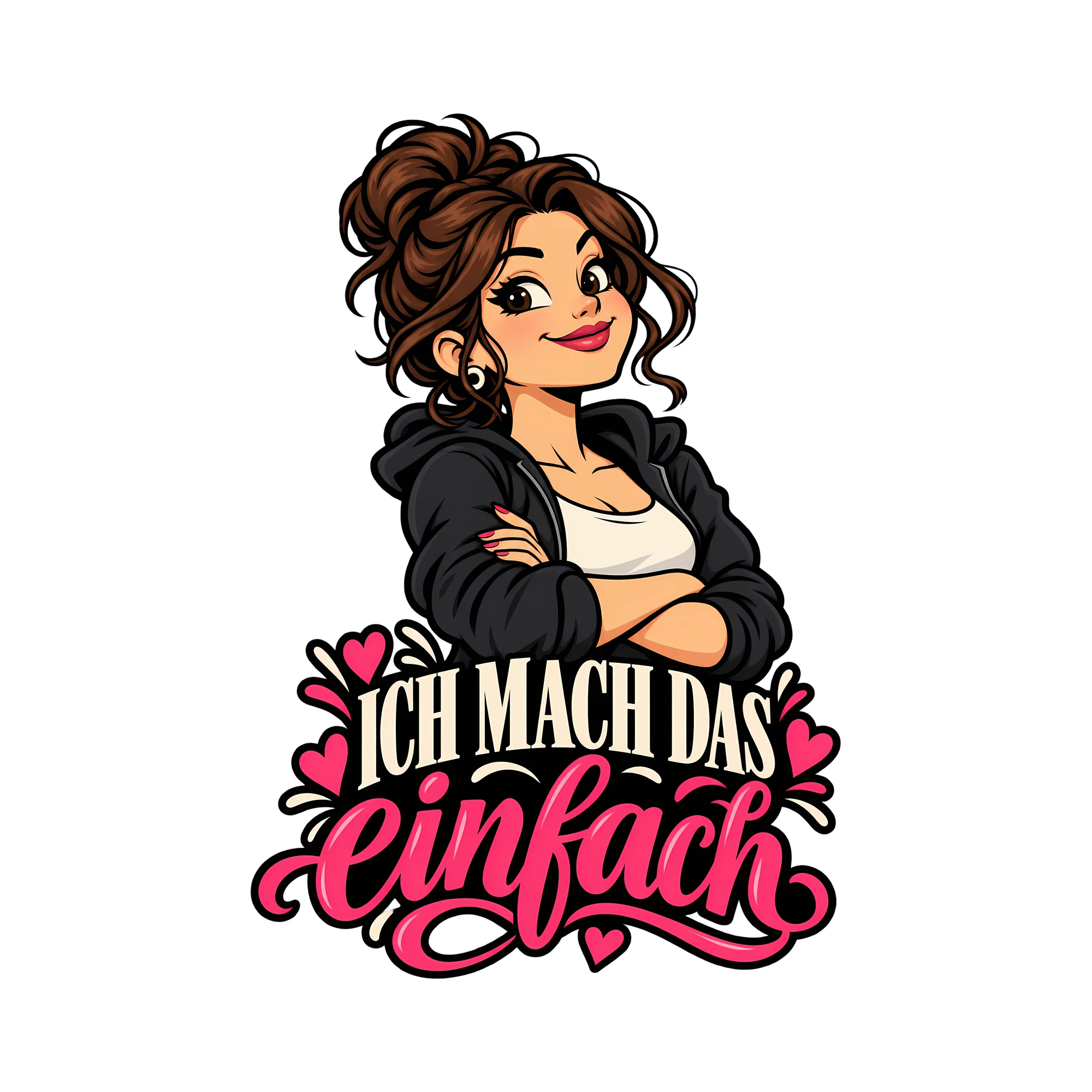 Bügelbild Ich mach das einfach als Grafik auf weißem Hintergrund (BB014163)