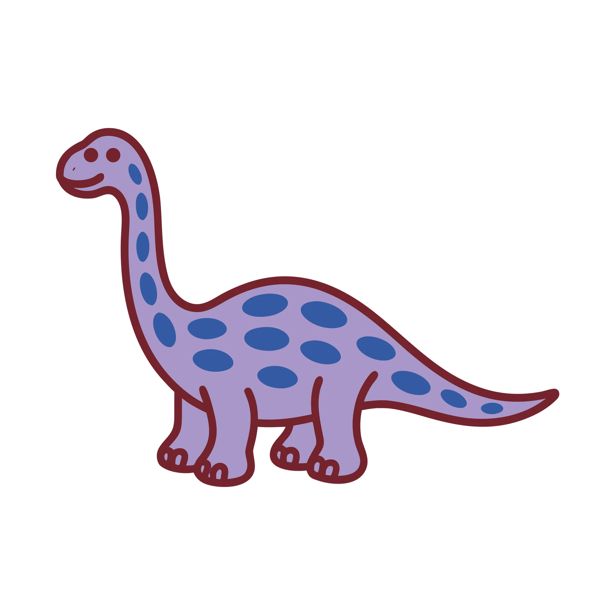 Bügelbild Dino Langhals als Grafik auf weißem Hintergrund (BB010314)
