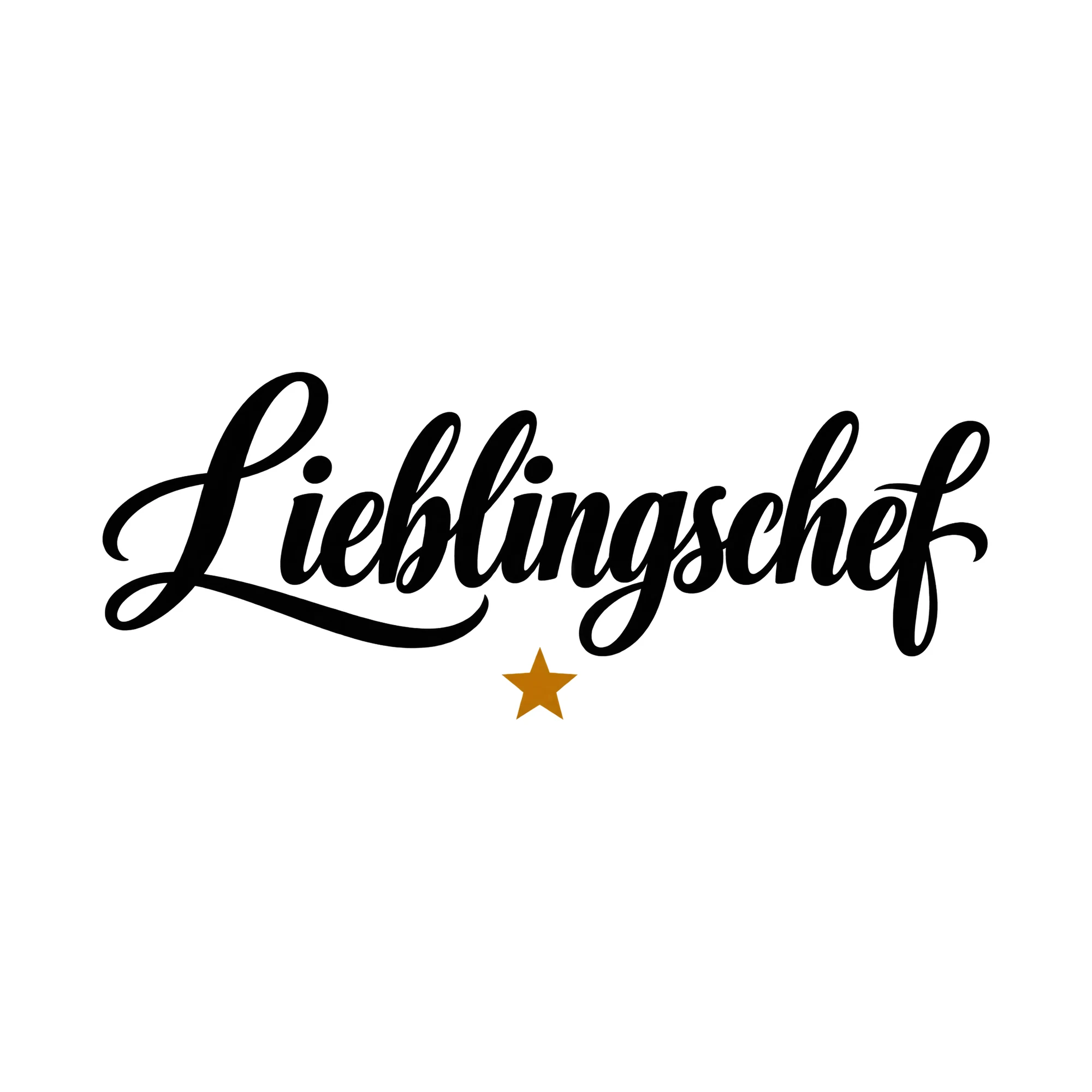 Bügelbild Lieblingschef, Beruf Shirt Spruch als Grafik auf weißem Hintergrund (BB014914)