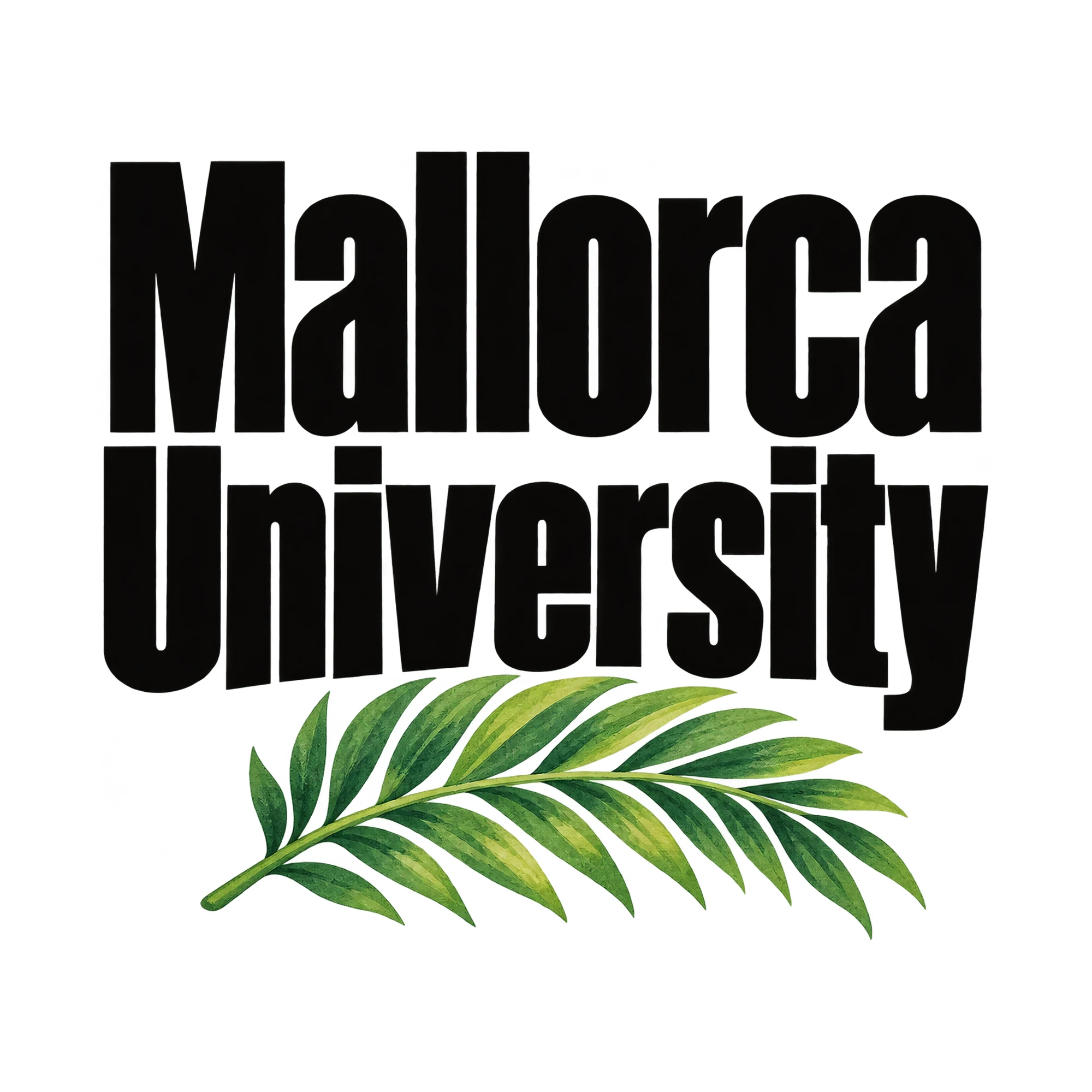 Bügelbild Mallorca University, Party Shirt Spruch als Grafik auf weißem Hintergrund (BB015012)