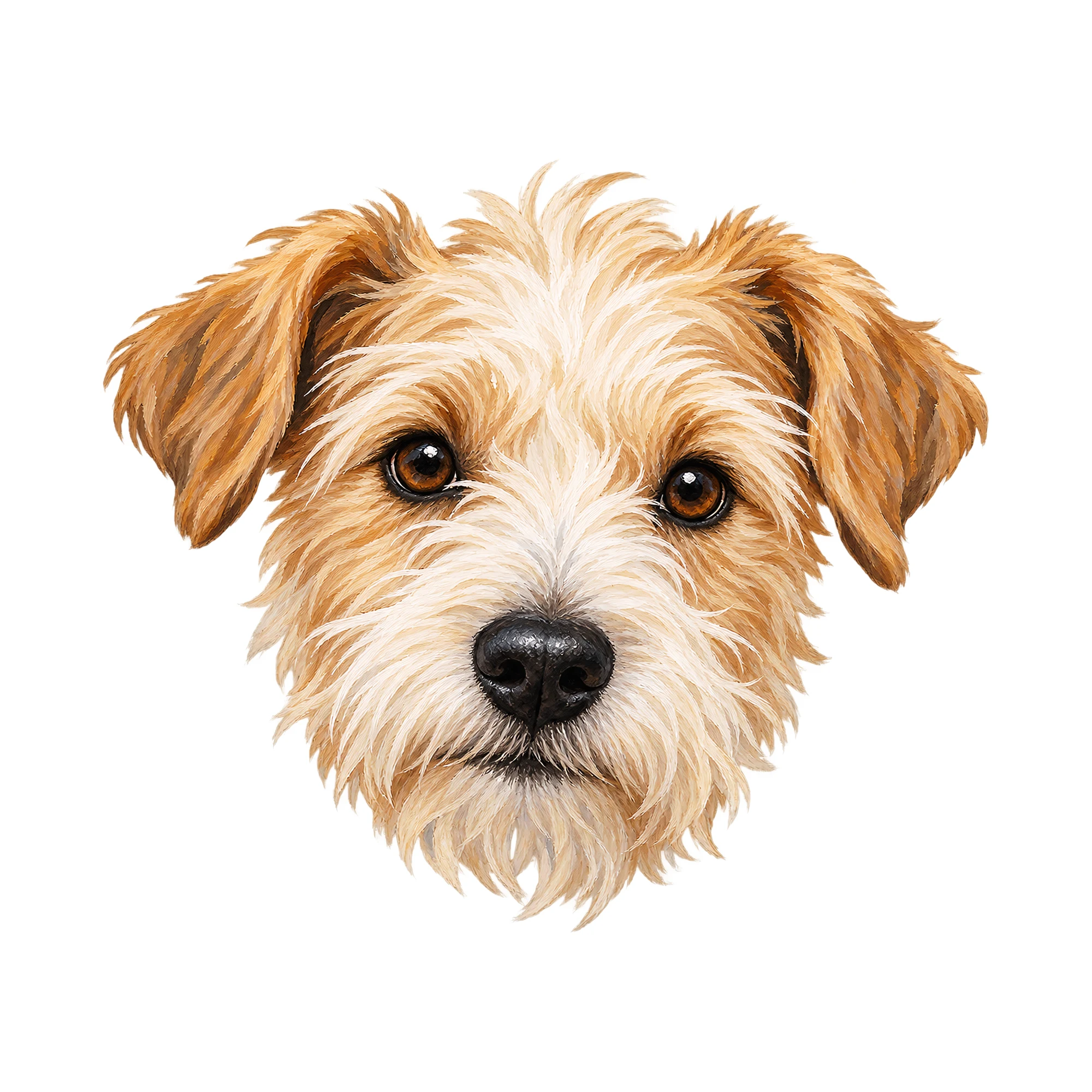 Bügelbild Kleiner Hund, Tiere Shirt Motiv als Grafik auf weißem Hintergrund (BB016184)
