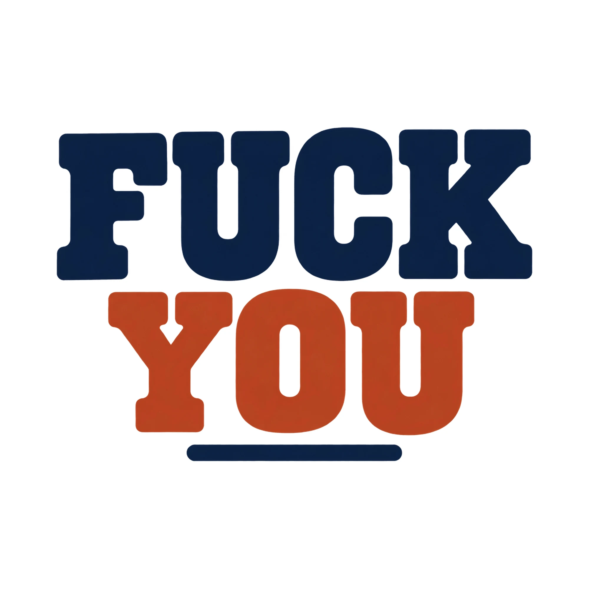 Bügelbild F*ck You, Lustiger Shirt Spruch als Grafik auf weißem Hintergrund (BB017598)