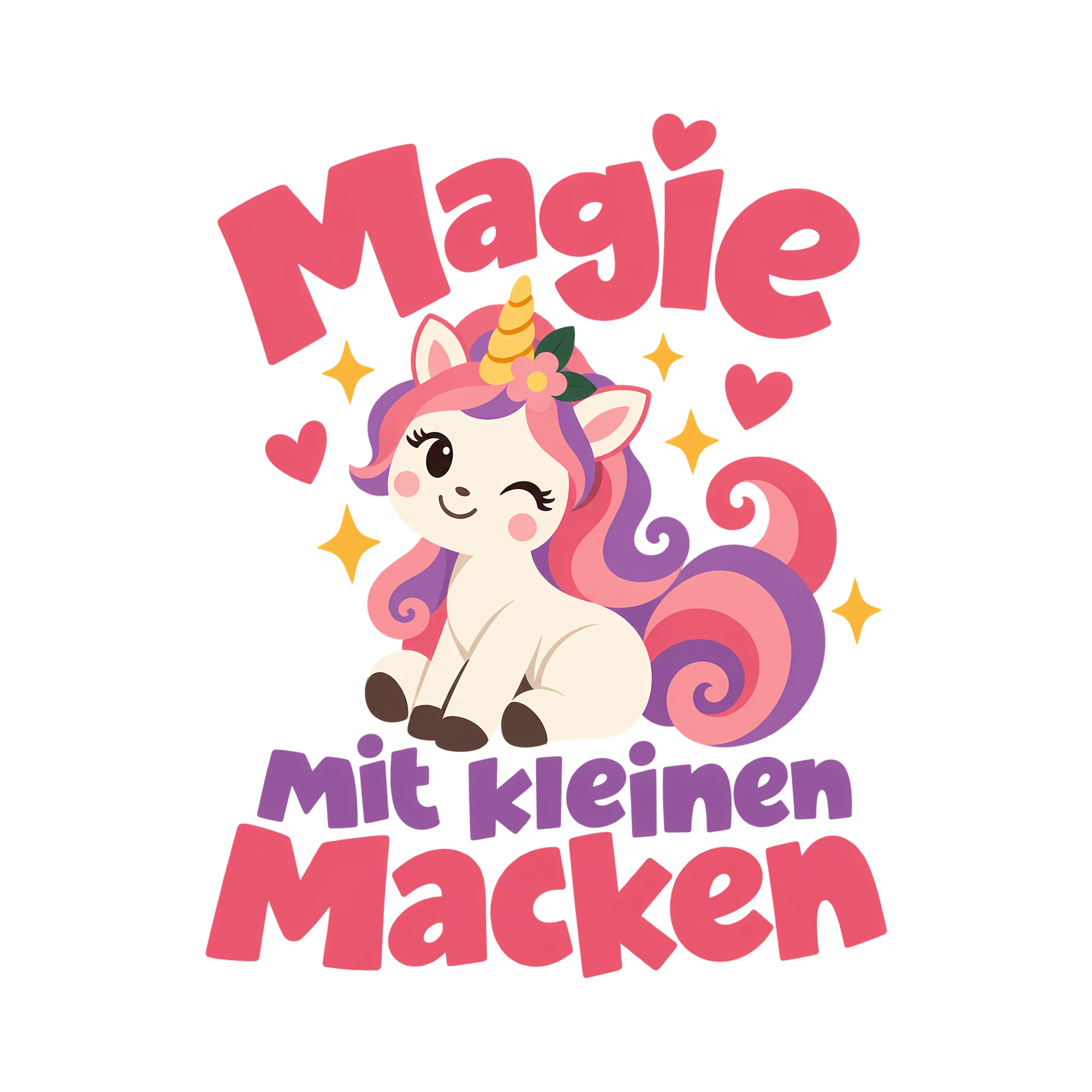 Bügelbild Magie mit kleinen Macken als Grafik auf weißem Hintergrund (BB014363)