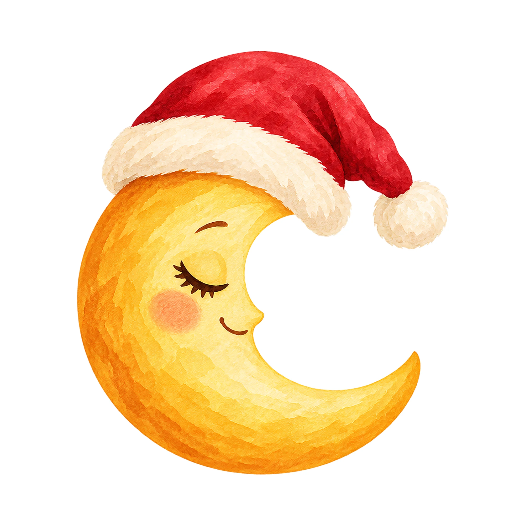 Bügelbild Weihnachten Mond, Weihnachten Shirt Motiv als Grafik auf weißem Hintergrund (BB014841)