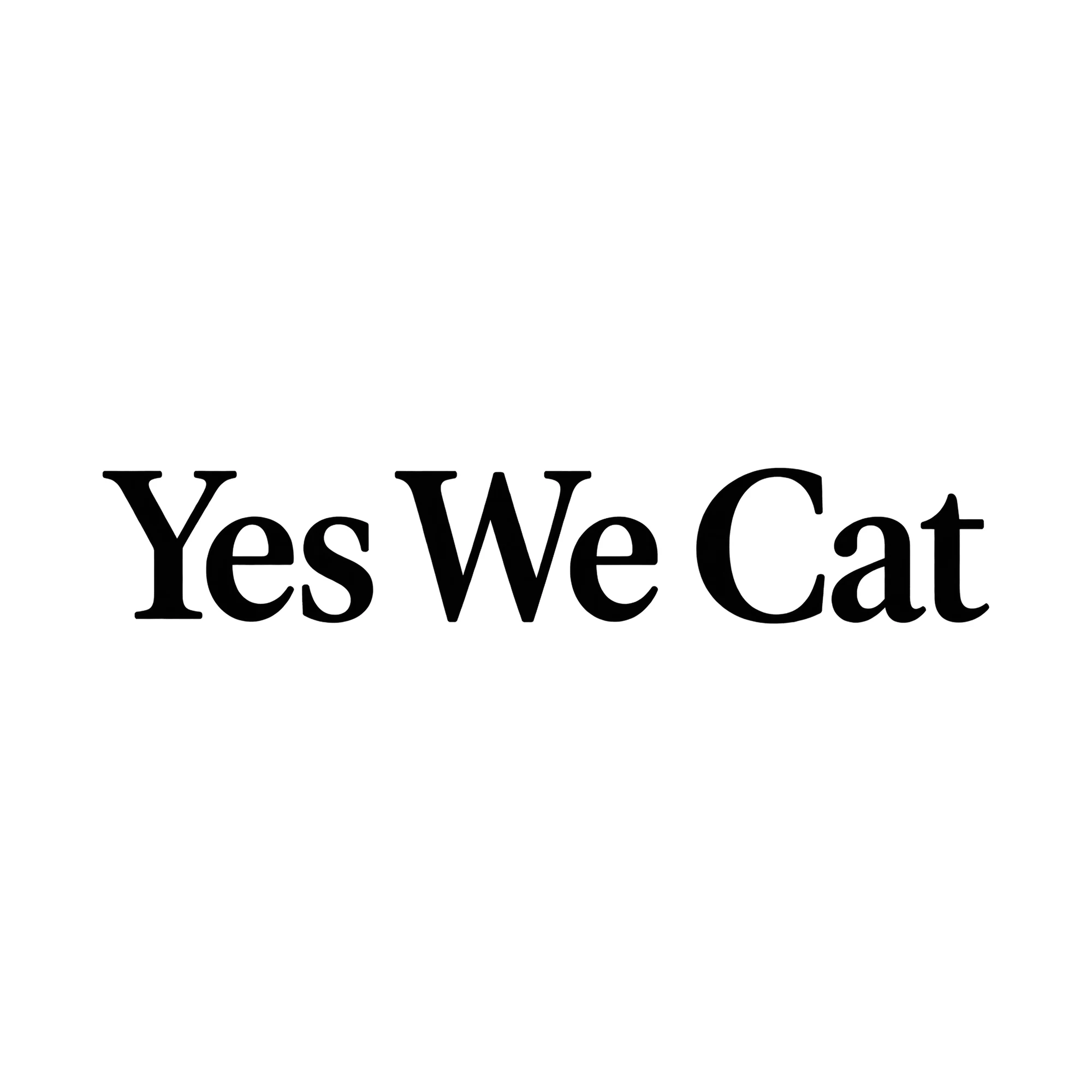 Bügelbild Yes We Cat als Grafik auf weißem Hintergrund (BB016126)