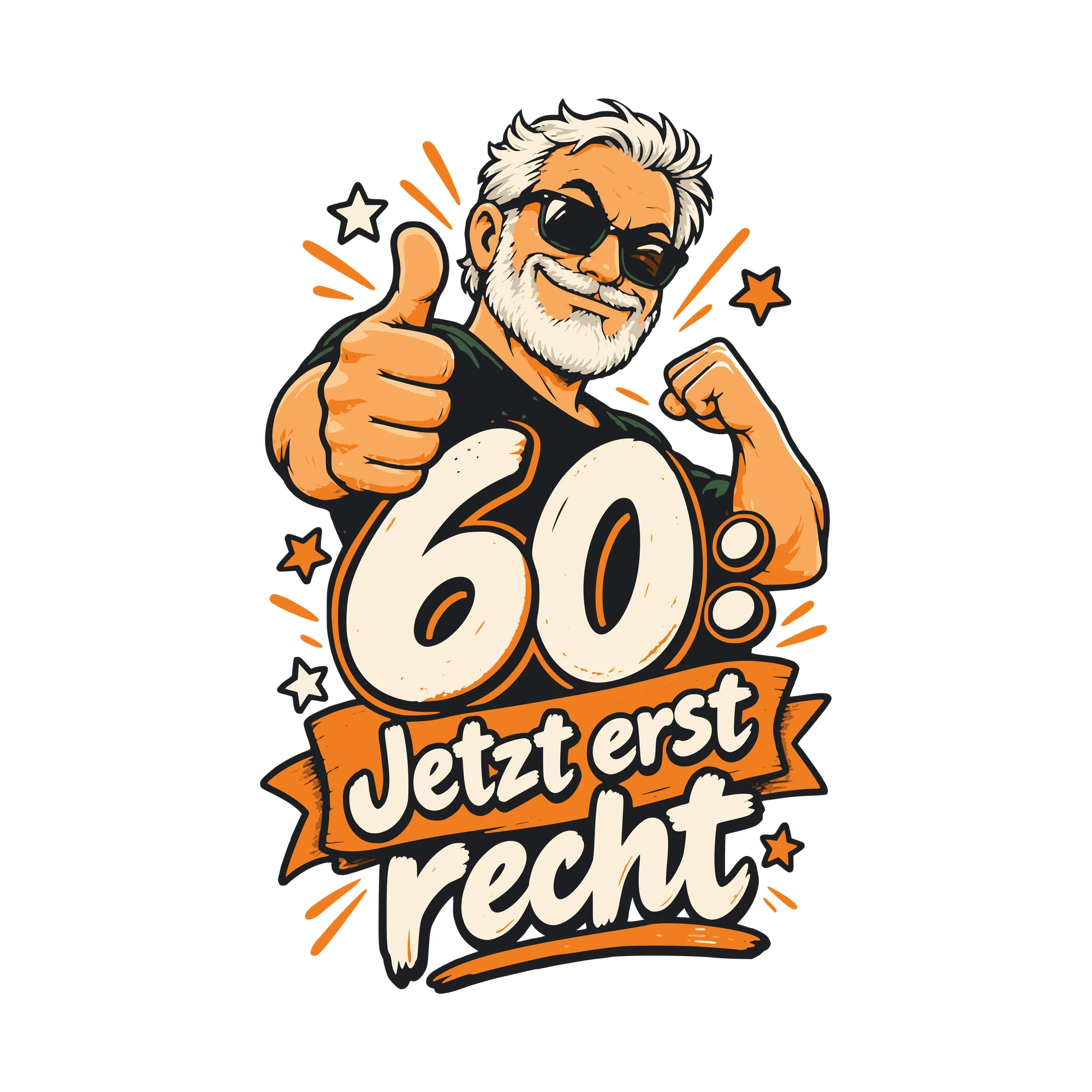 Bügelbild 60: Jetzt erst recht als Grafik auf weißem Hintergrund (BB011136)