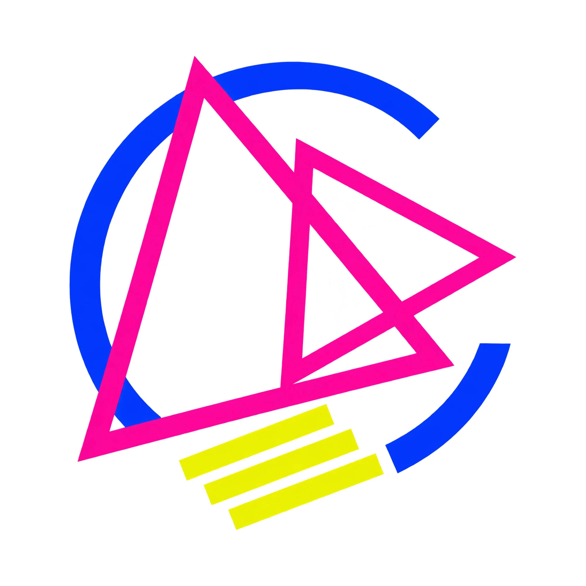 Bügelbild Rave Geometry, Lustiger Shirt Motiv als Grafik auf weißem Hintergrund (BB015540)
