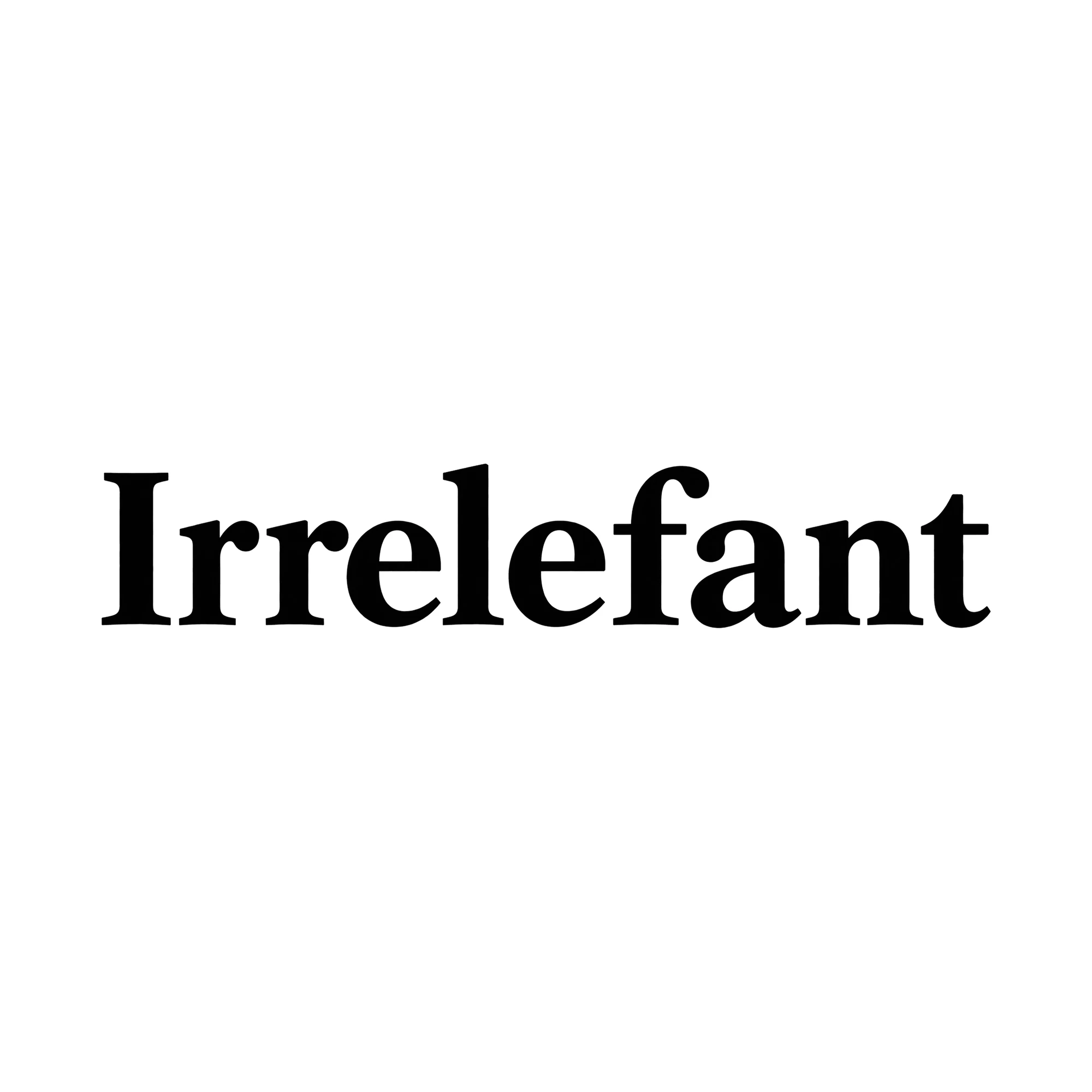 Bügelbild Irrelefant, Tiere Shirt Spruch als Grafik auf weißem Hintergrund (BB016125)