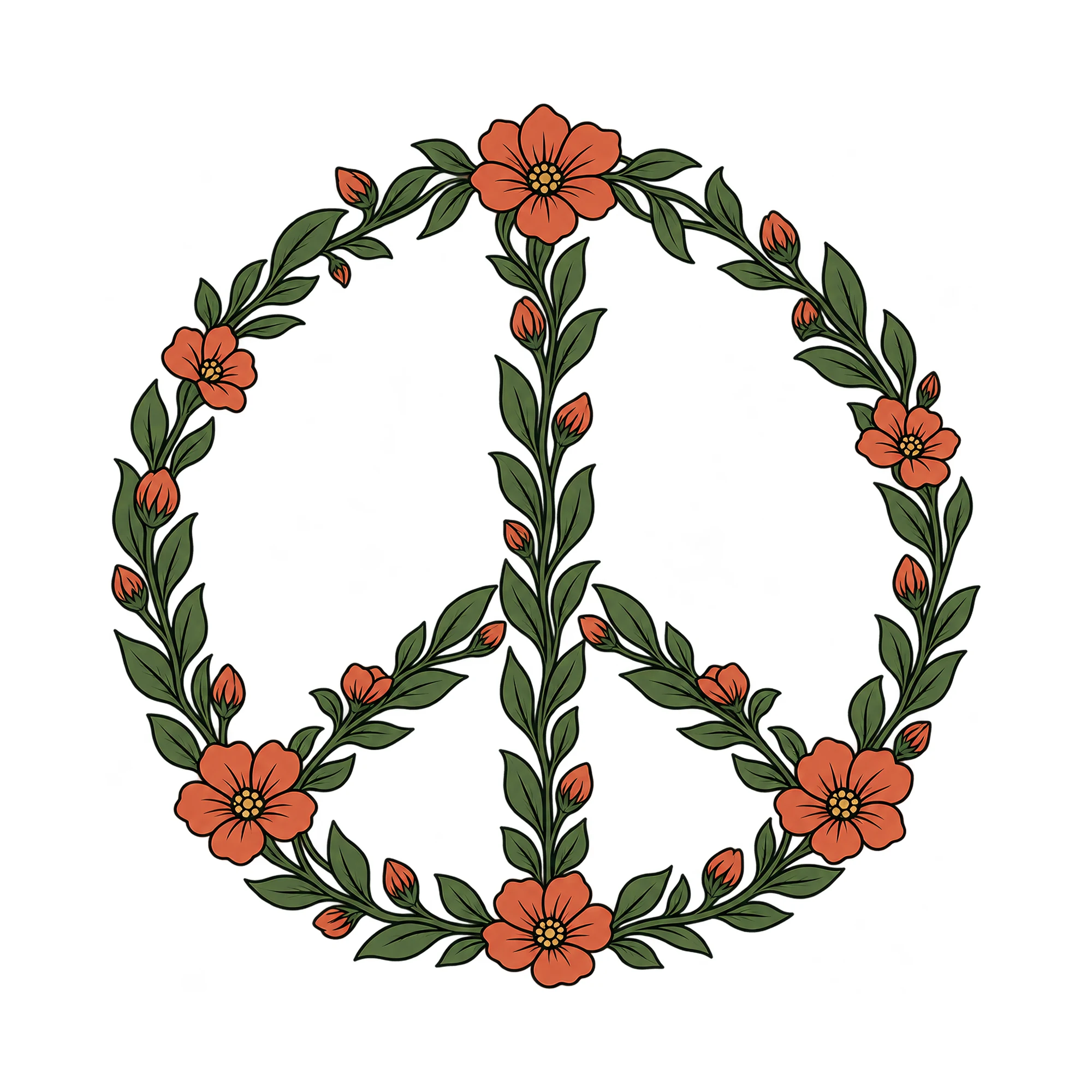 Bügelbild Yoga Peace, Lustiger Shirt Motiv als Grafik auf weißem Hintergrund (BB015621)