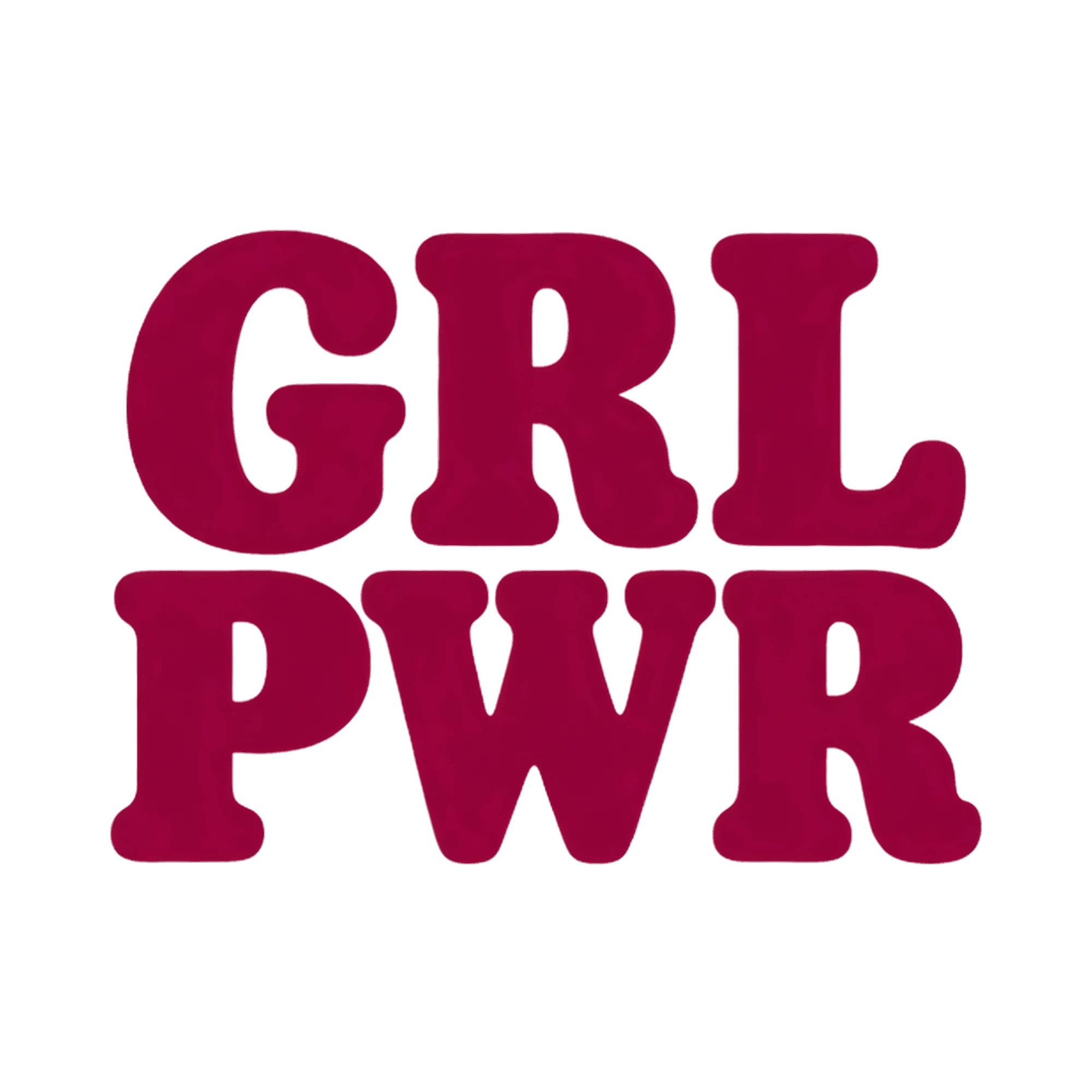 Bügelbild GRL PWR als Grafik auf weißem Hintergrund (BB021264)