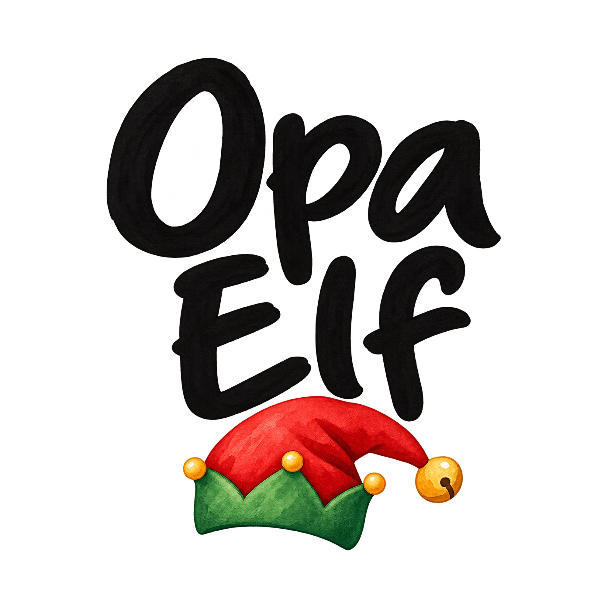 Bügelbild Opa Elf, Großeltern Shirt Spruch als Grafik auf weißem Hintergrund (BB015201)