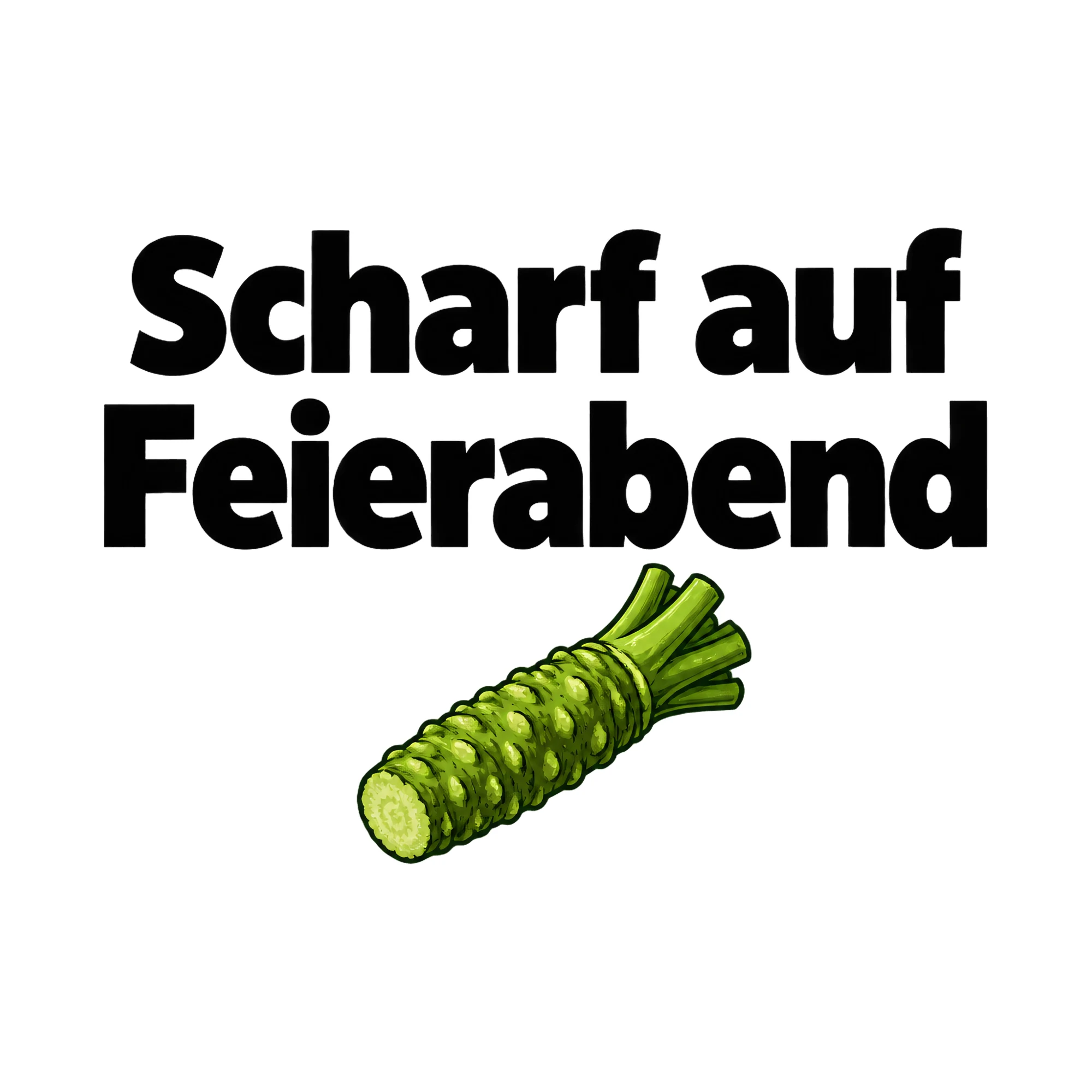 Bügelbild Scharf auf Feierabend, Beruf Shirt Spruch als Grafik auf weißem Hintergrund (BB017026)