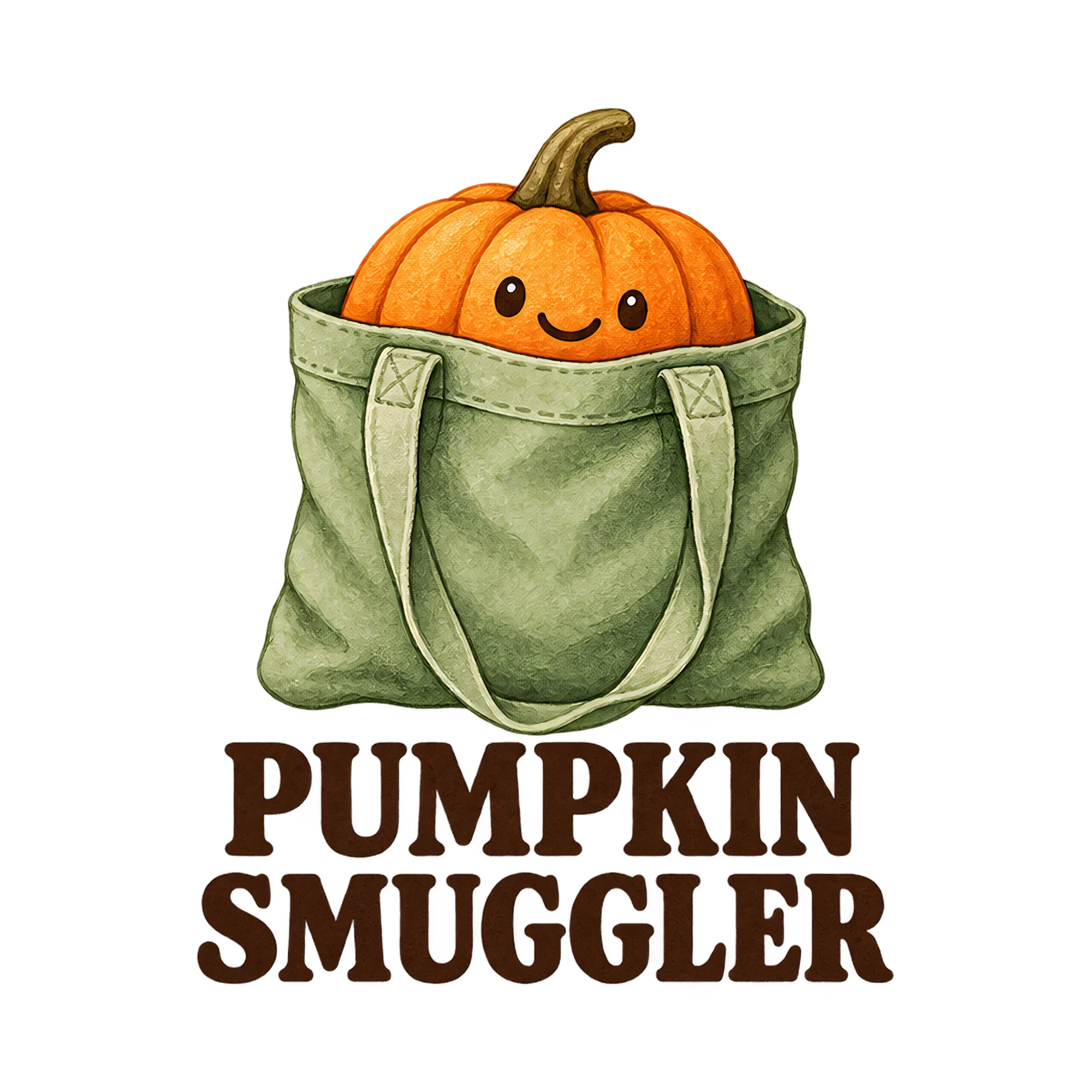 Bügelbild PUMPKIN SMUGGLER als Grafik auf weißem Hintergrund (BB021370)