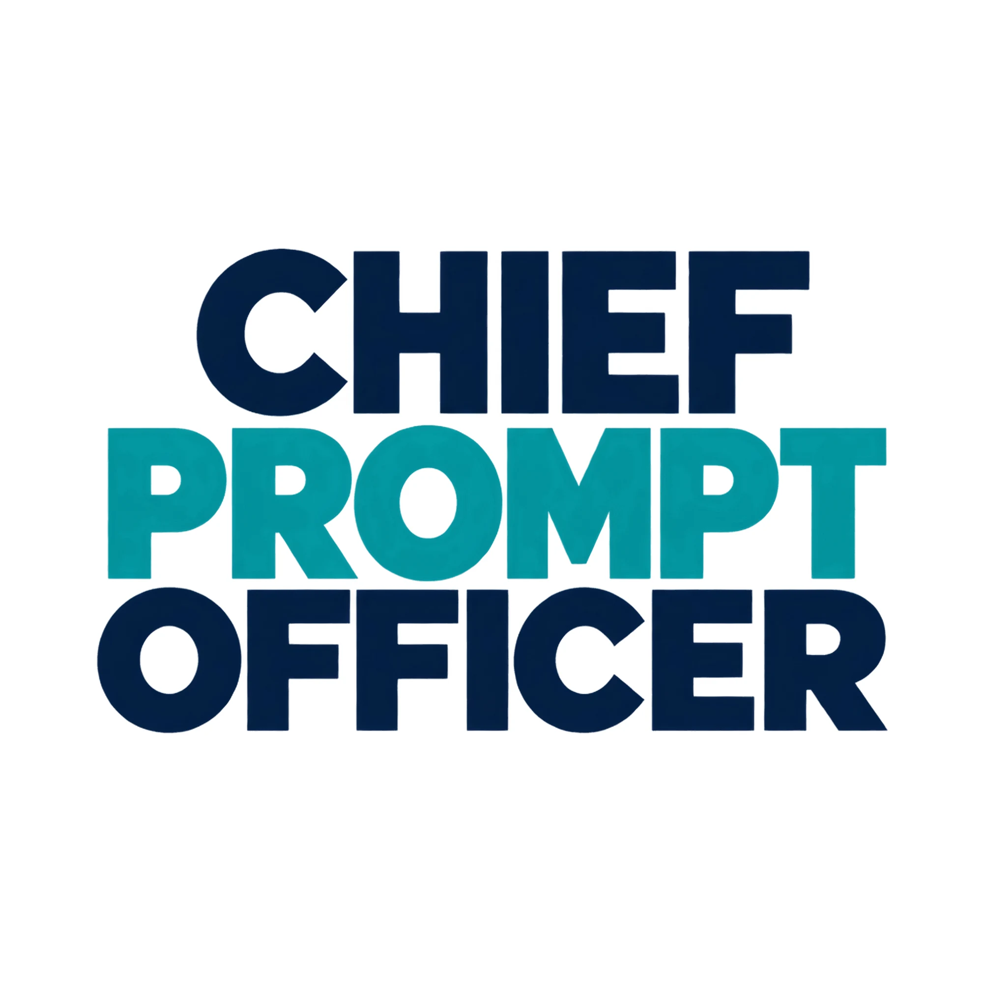 Bügelbild Chief Prompt Officer, Beruf Shirt Spruch als Grafik auf weißem Hintergrund (BB017794)