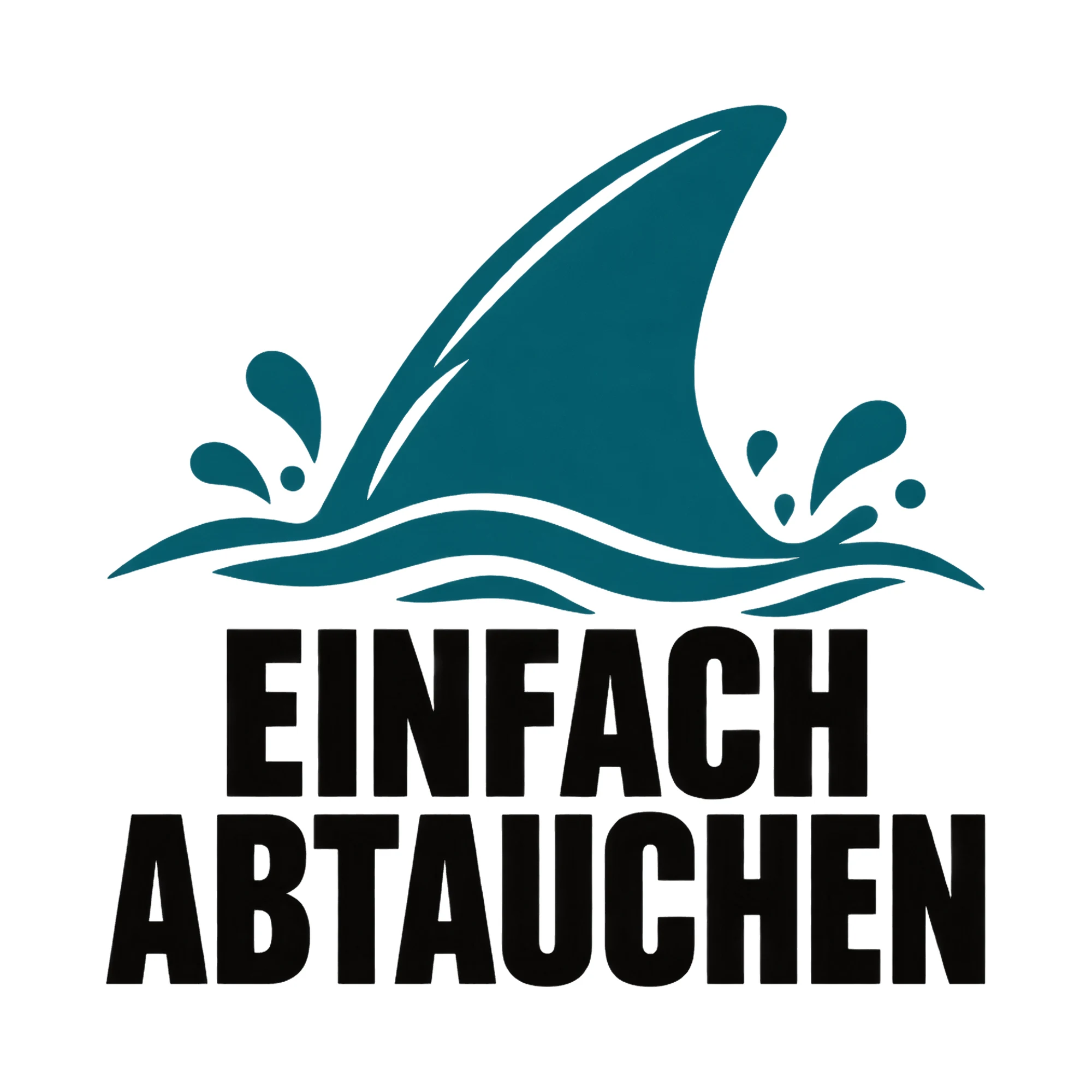 Bügelbild Einfach abtauchen, Sport Shirt Spruch als Grafik auf weißem Hintergrund (BB017114)