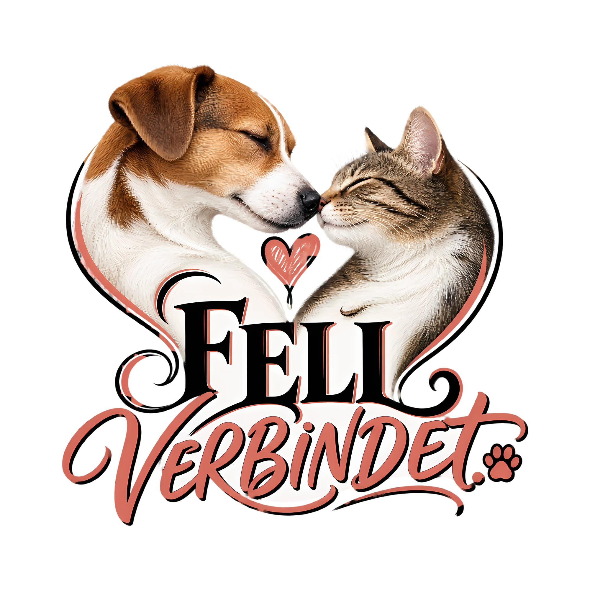 Bügelbild FELL VERBINDET. als Grafik auf weißem Hintergrund (BB013736)