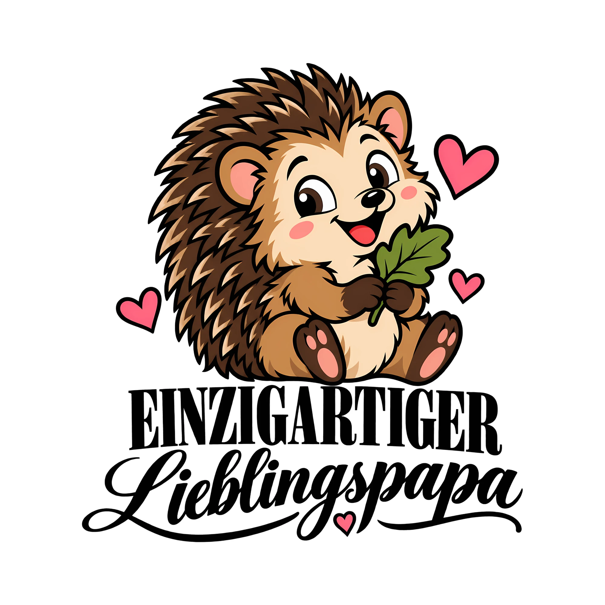 Bügelbild Einzigartiger Lieblingspapa als Grafik auf weißem Hintergrund (BB012848)