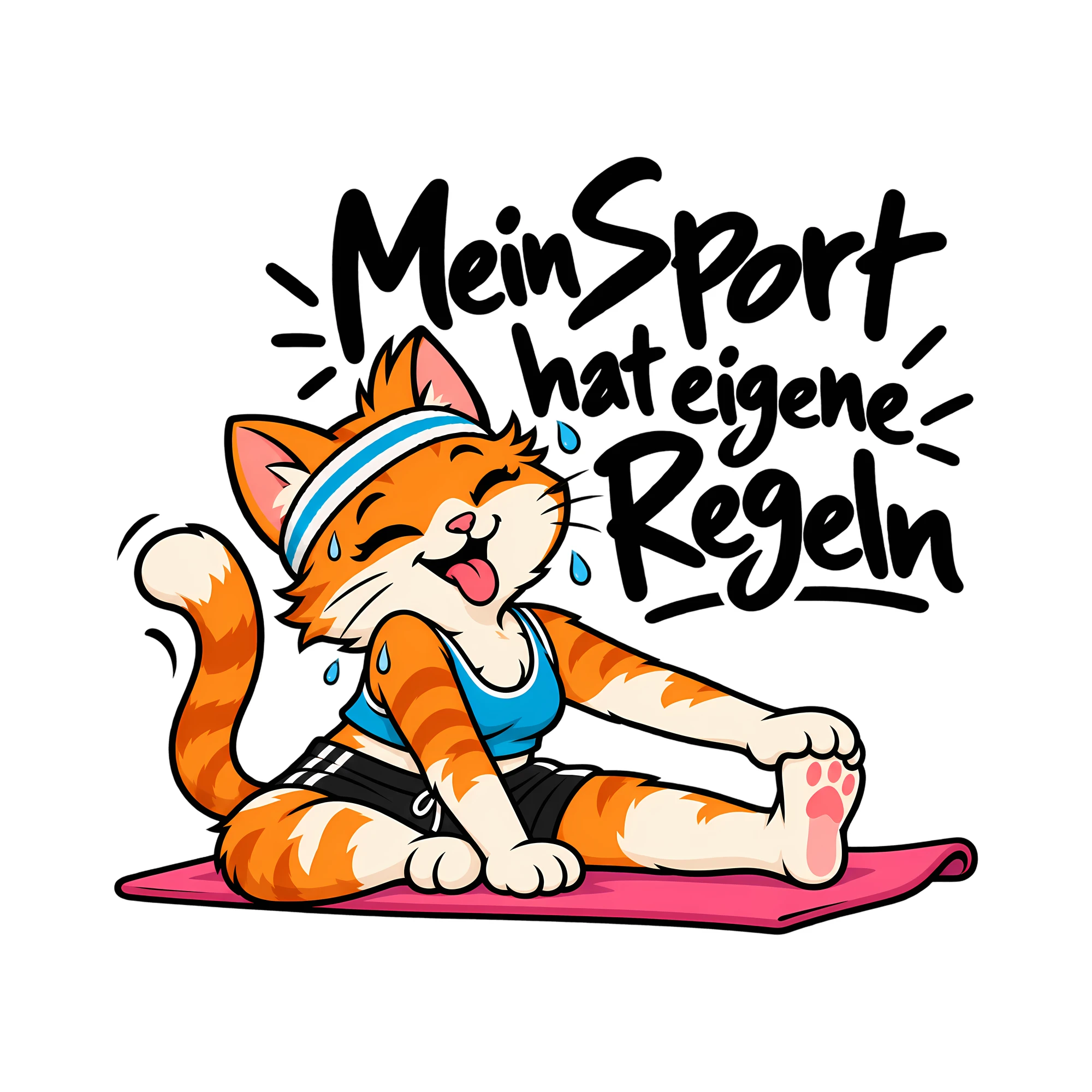 Bügelbild Mein Sport hat eigene Regeln als Grafik auf weißem Hintergrund (BB013881)
