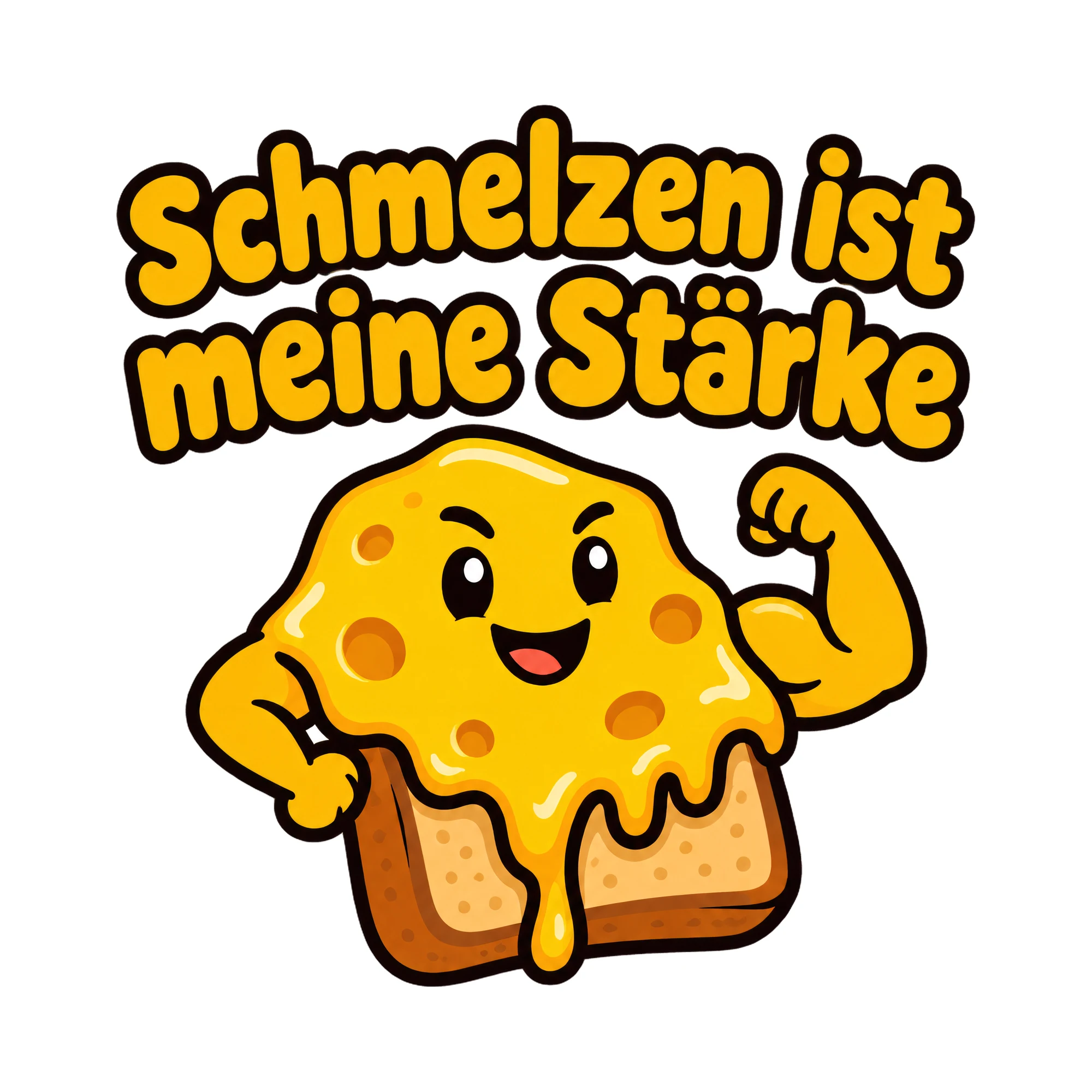 Bügelbild Schmelzen ist meine Stärke als Grafik auf weißem Hintergrund (BB019643)