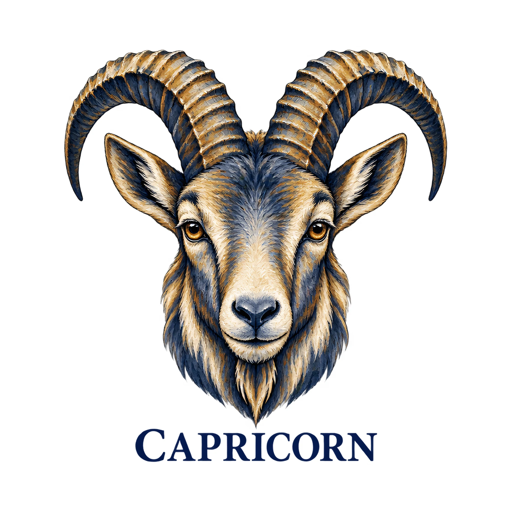 Bügelbild Capricorn, Lustiger Shirt Spruch als Grafik auf weißem Hintergrund (BB017477)