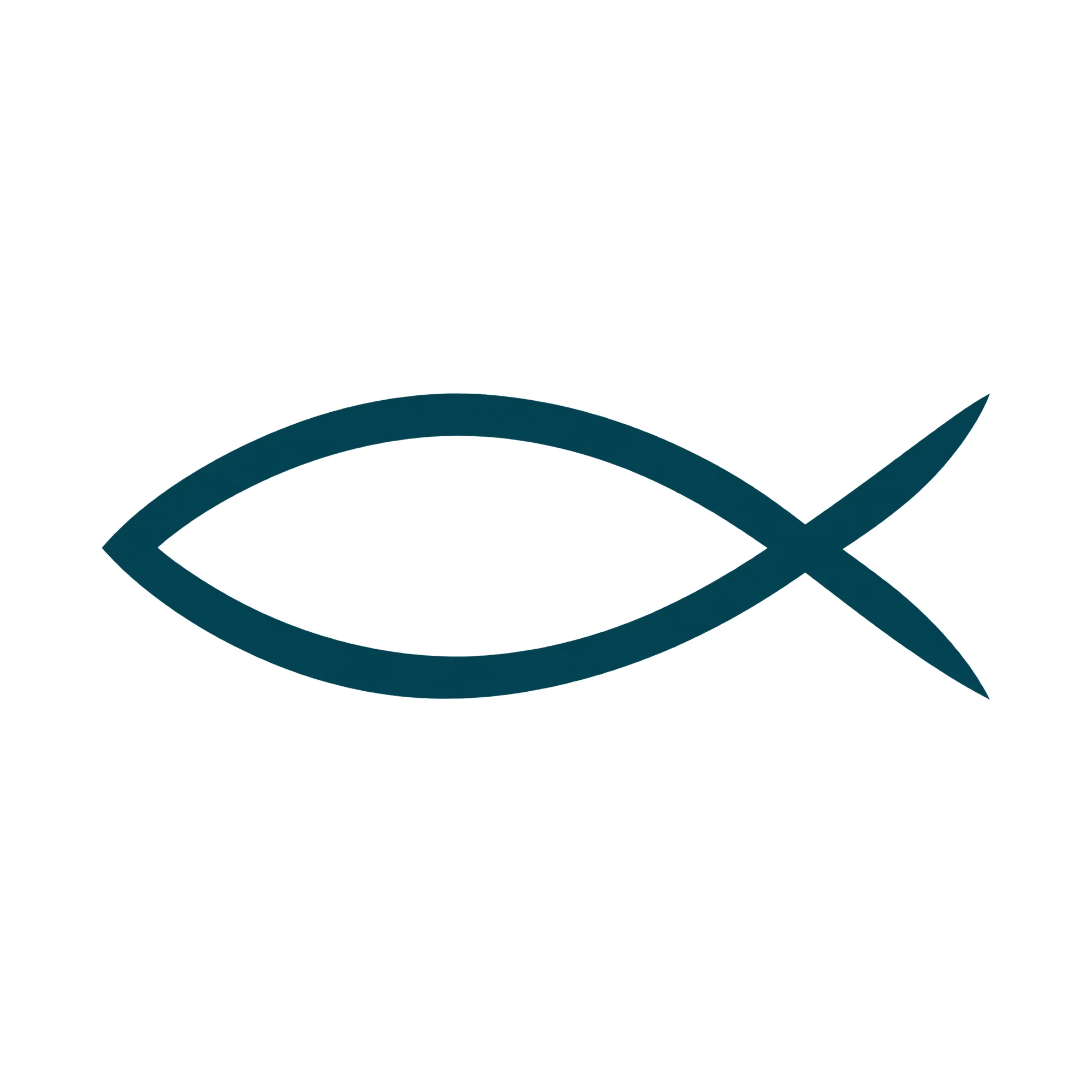 Bügelbild Ichthys Fisch als Grafik auf weißem Hintergrund (BB015822)