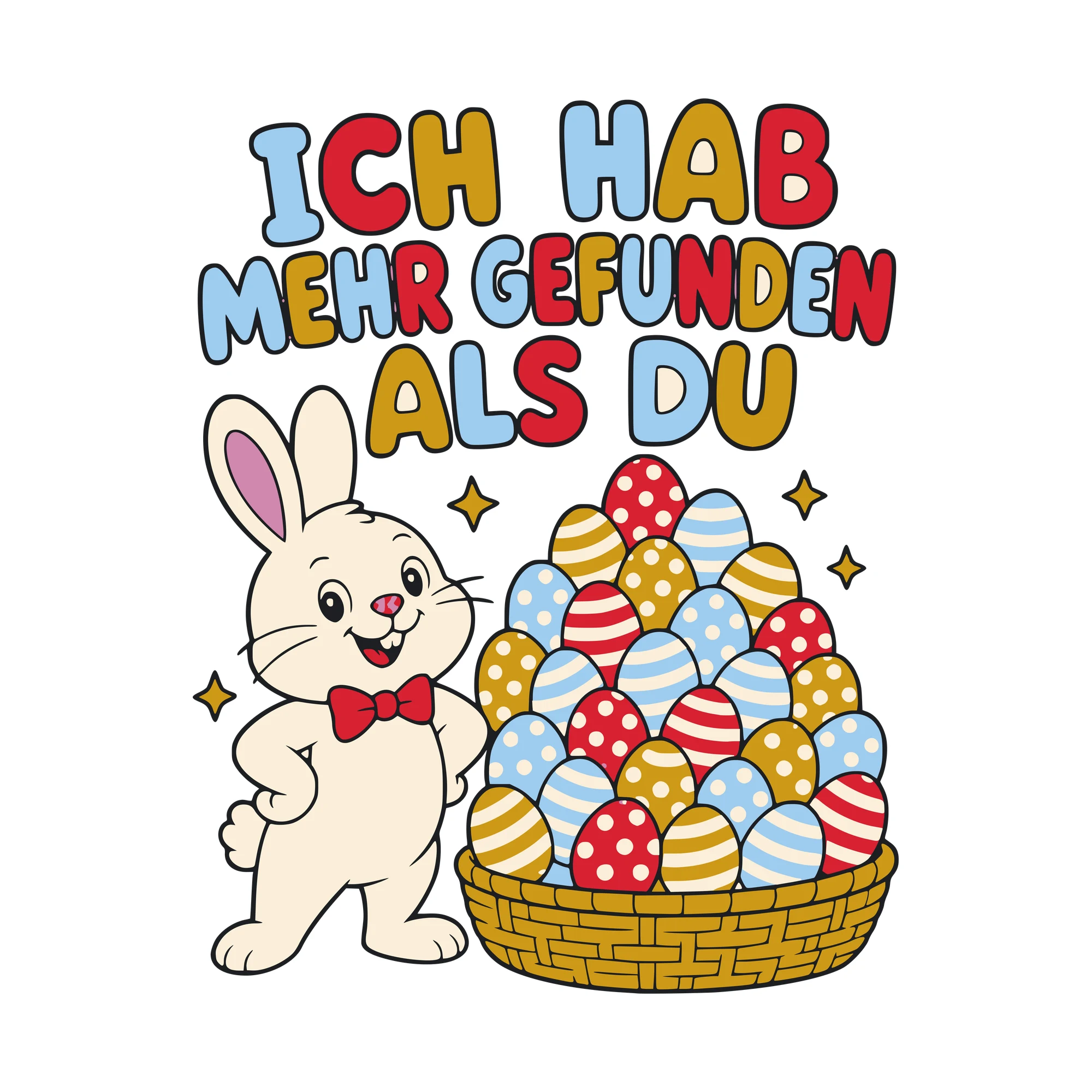 Bügelbild Ich hab mehr gefunden als du als Grafik auf weißem Hintergrund (BB010570)
