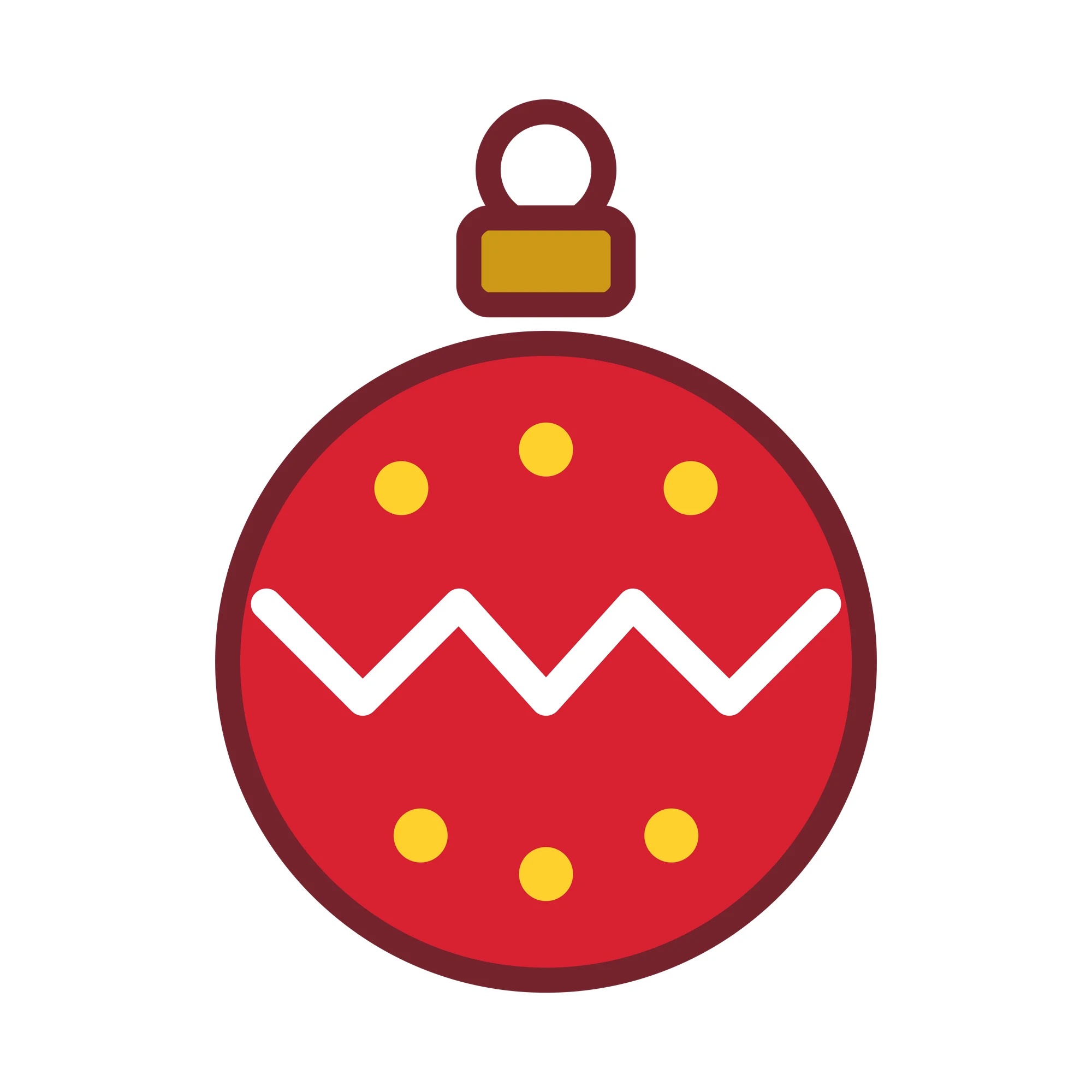 Bügelbild Christbaumkugel als Grafik auf weißem Hintergrund (BB010308)