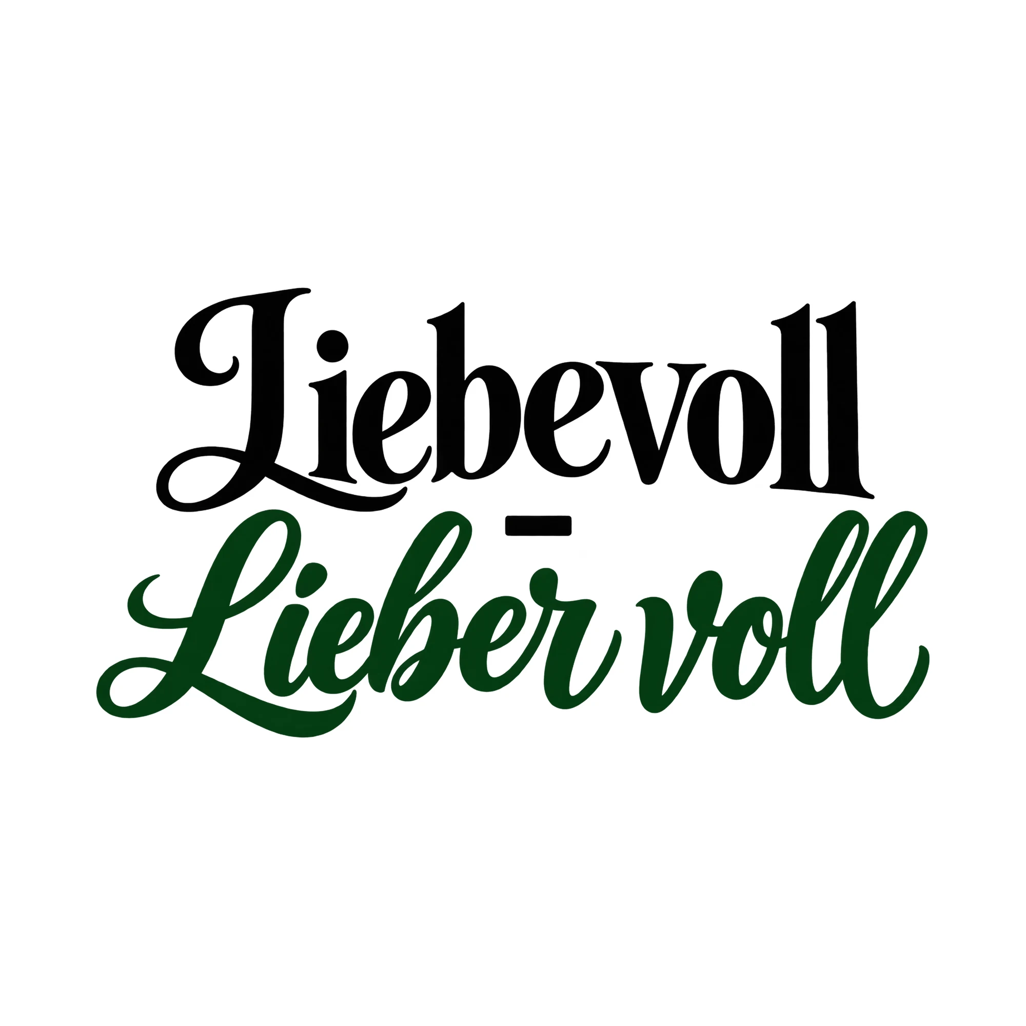 Bügelbild Liebevoll - Lieber voll, Familienshirt Spruch als Grafik auf weißem Hintergrund (BB015433)