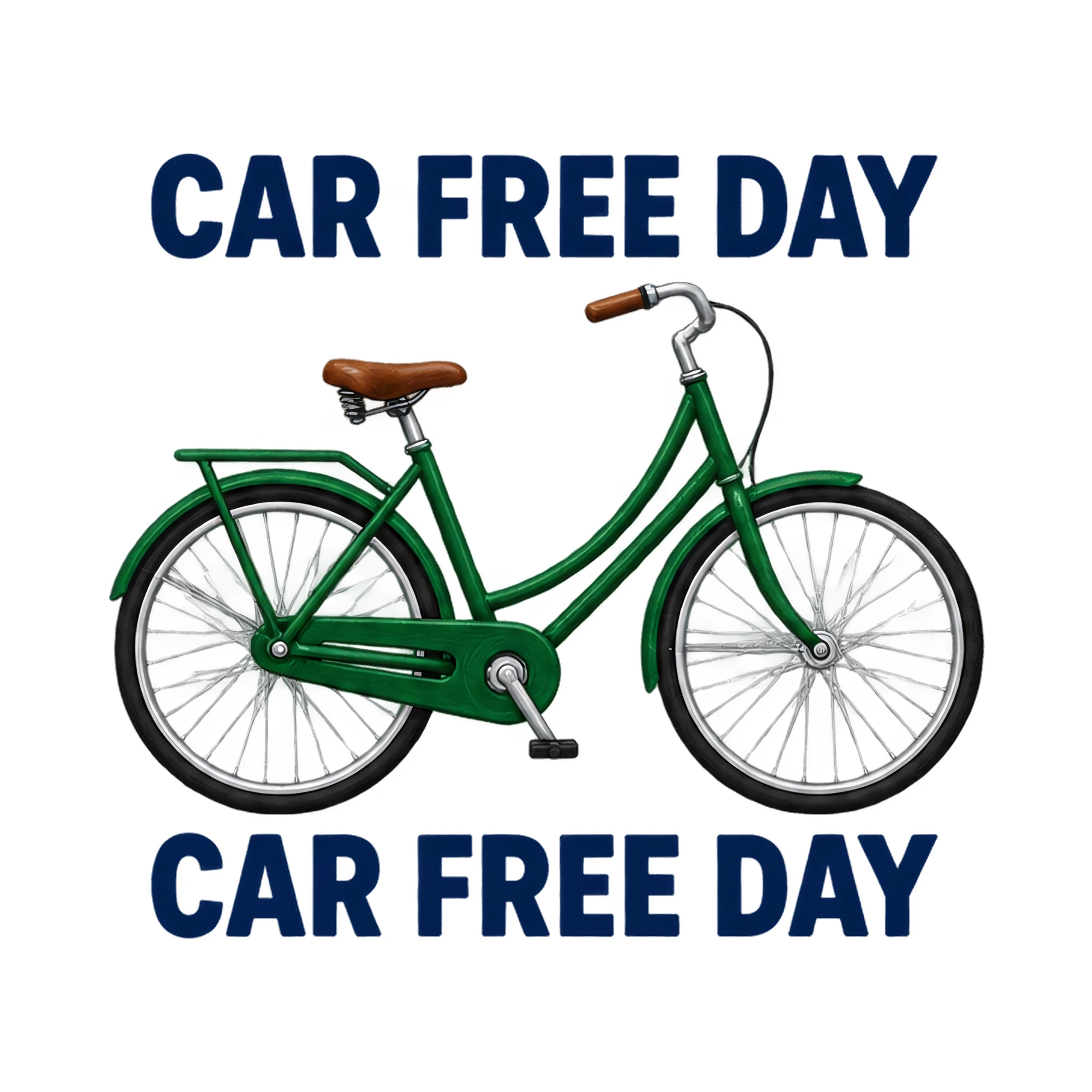 Bügelbild Car Free Day Car Free Day, Lustiger Shirt Spruch als Grafik auf weißem Hintergrund (BB017446)